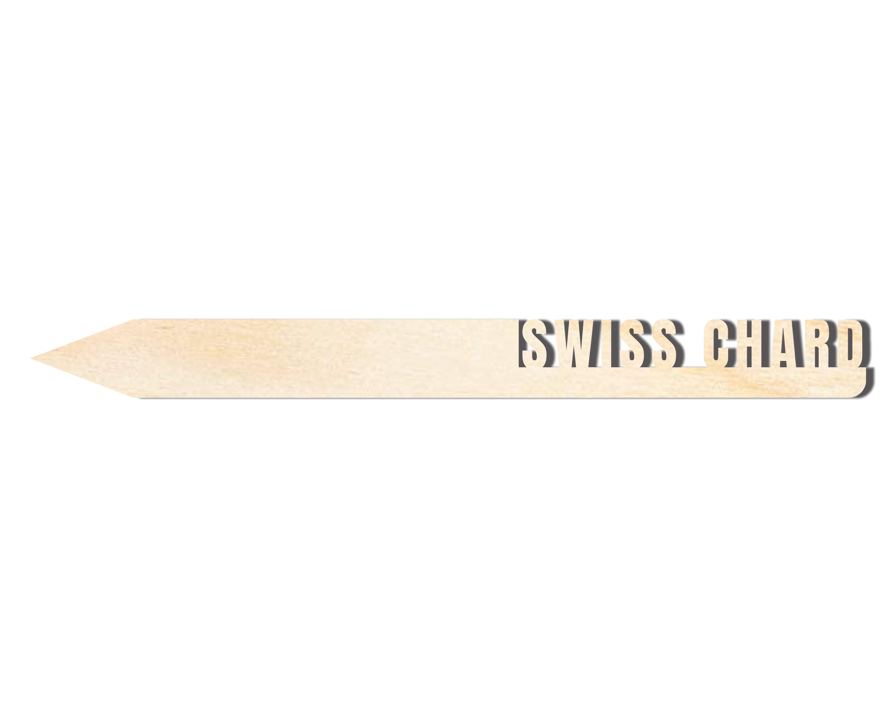 Unfinished DIY Craft Cutout Wood Swiss Chard Garden Stake for Up to 24 Do - It - Yourself Projects