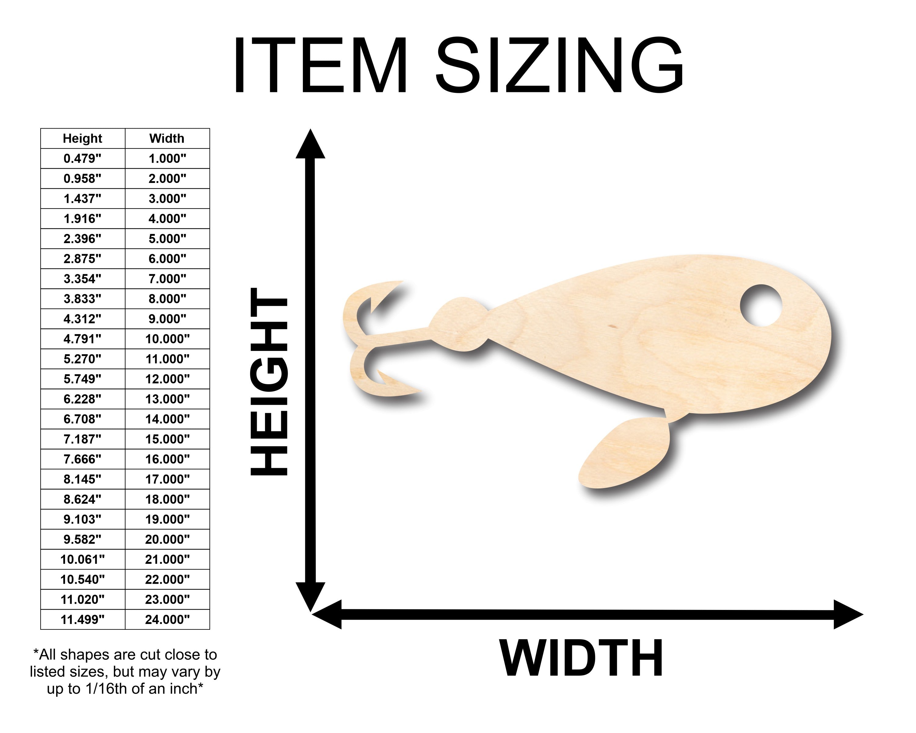 DIY Unfinished Wood Fishing Lure Shapes - Up to 46 Pieces for Crafts