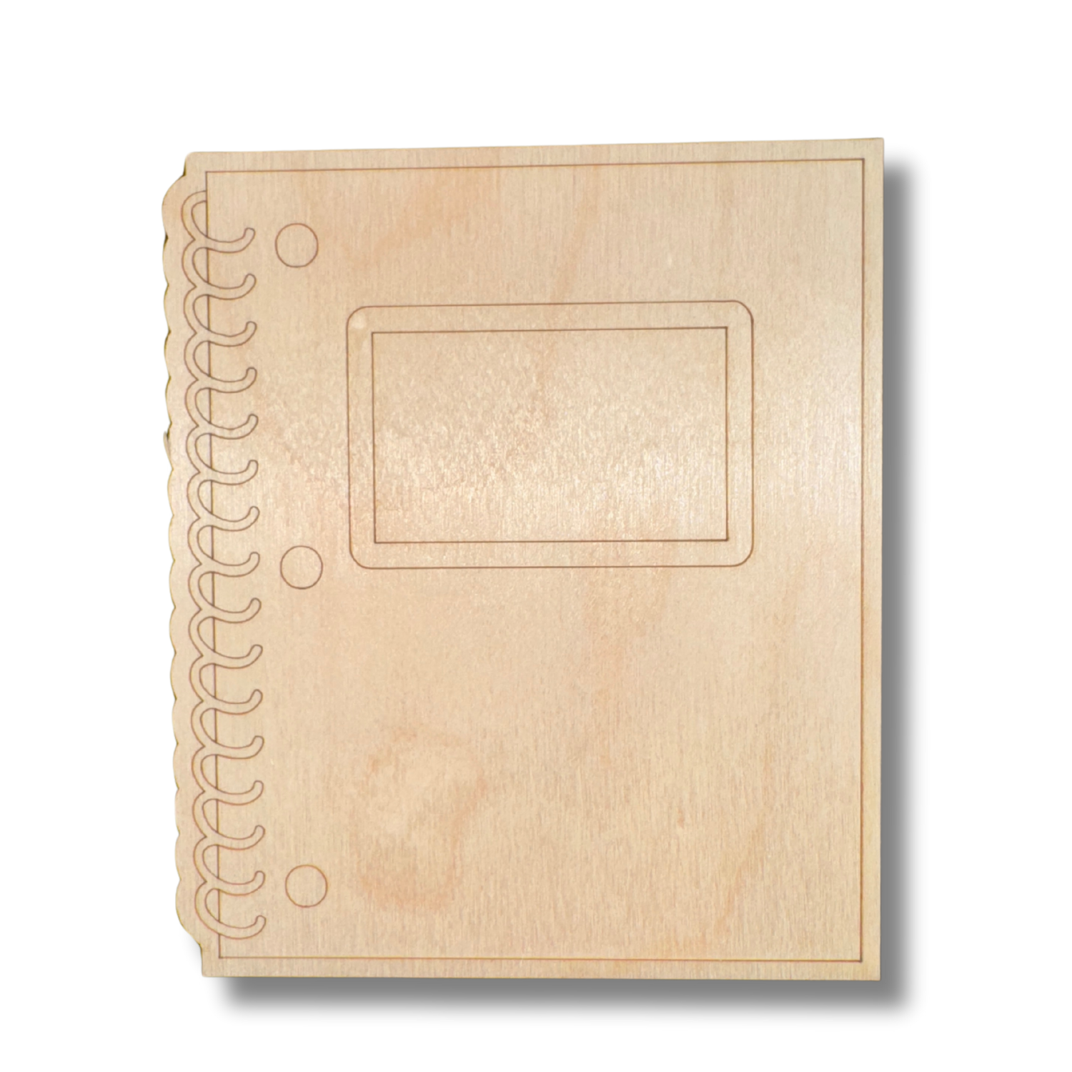 DIY Unfinished Wood Spiral Notebook Shapes for Paint - Up to 30 Designs