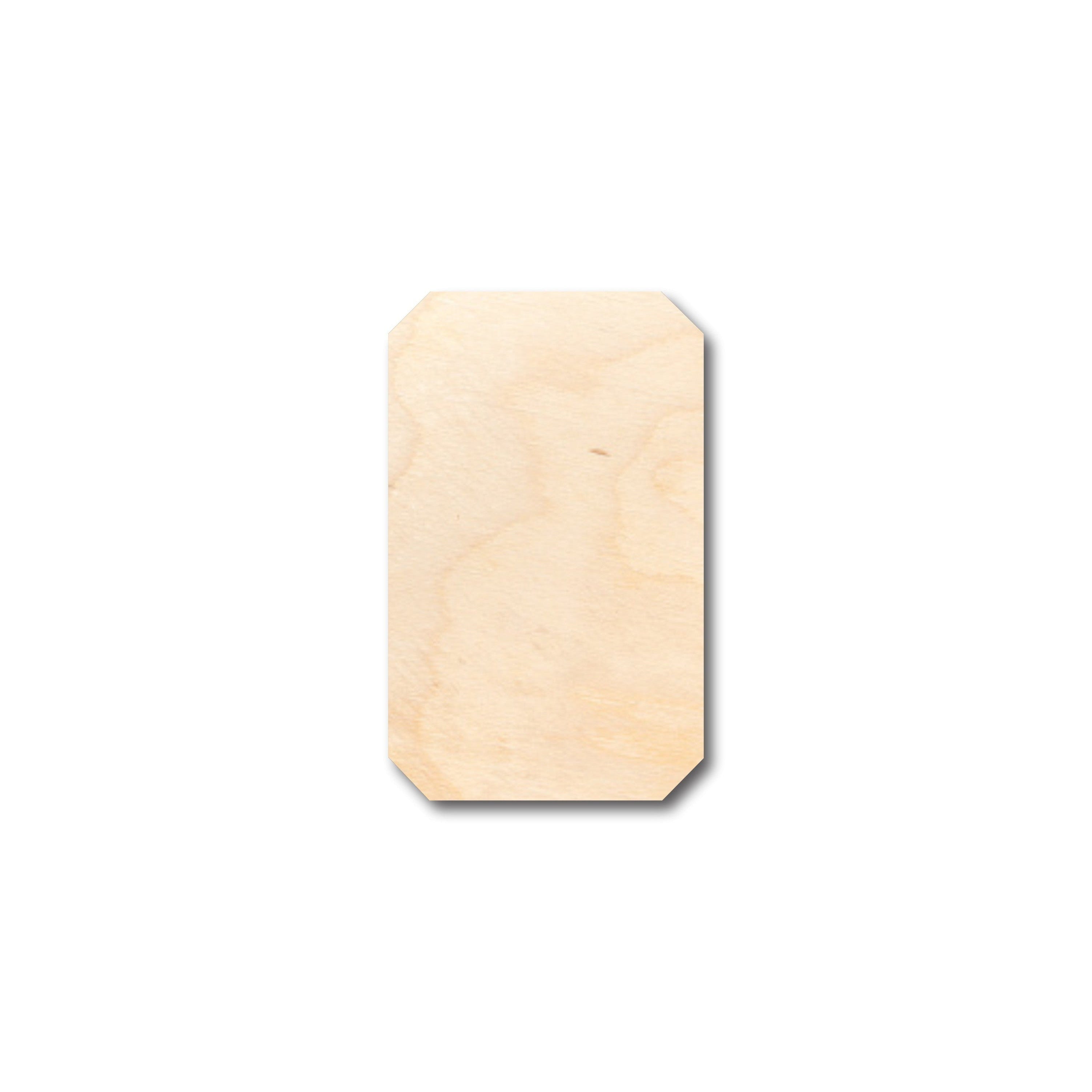 Unfinished Baltic Birch Wood Rectangle Gem Shape Crafts for Up to 46 DIY Projects