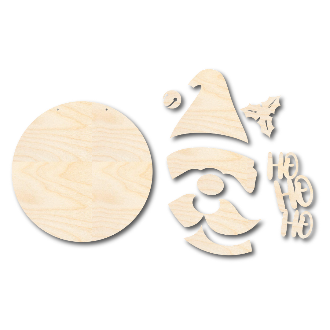 1/4 Thick Unfinished Wood Christmas Ho Ho Ho Door Sign Craft Kit