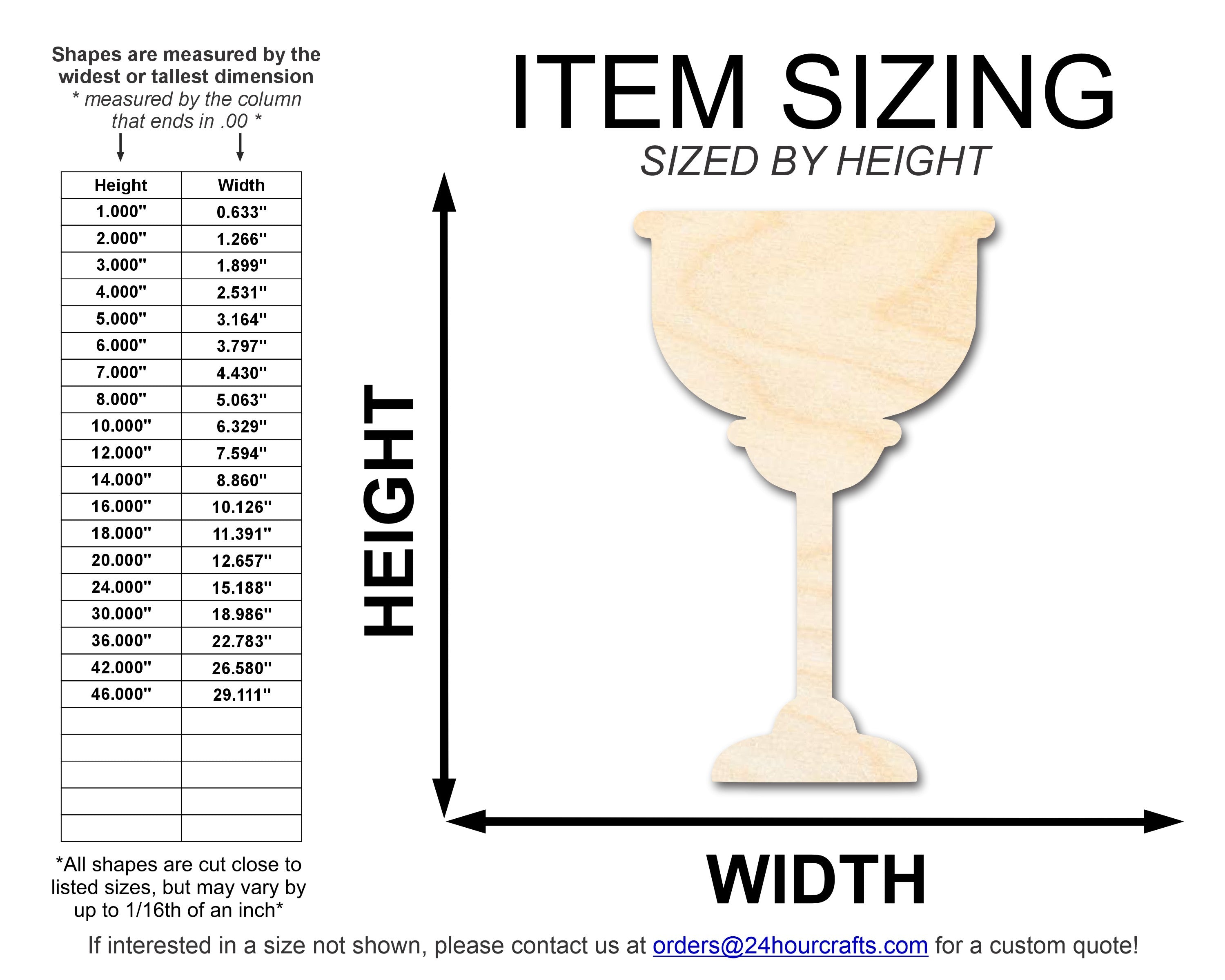 DIY Unfinished Golden Cup - Shaped Wood Cutouts, Up to 46 for Crafting