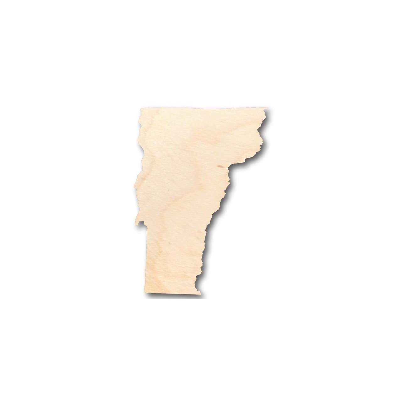 Unfinished DIY Wood Crafts in Vermont State Shape - Suitable for Up to 46 Craft Projects