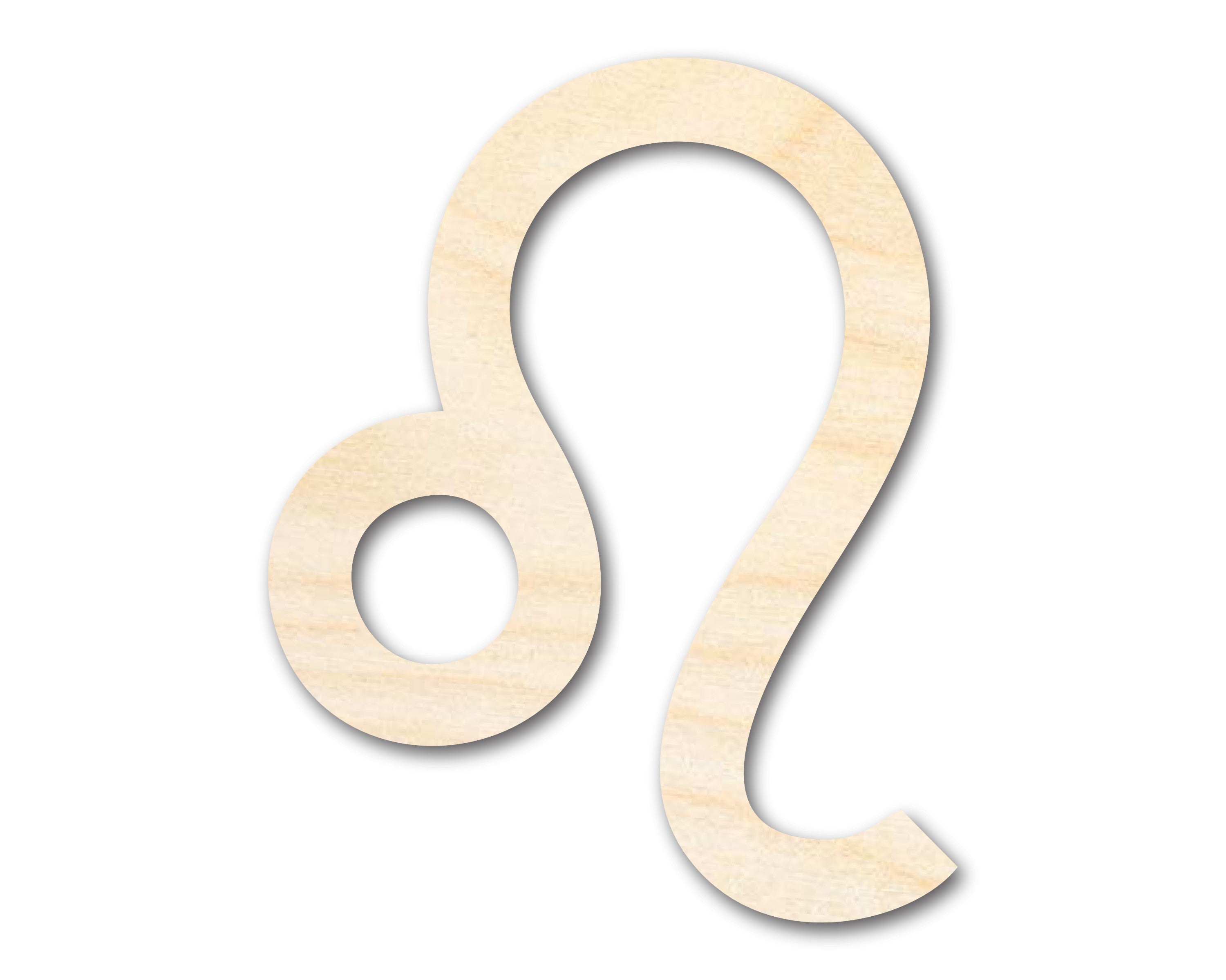 Unfinished Baltic Birch Wood Leo Zodiac Sign Shape - Up to 36 Inches