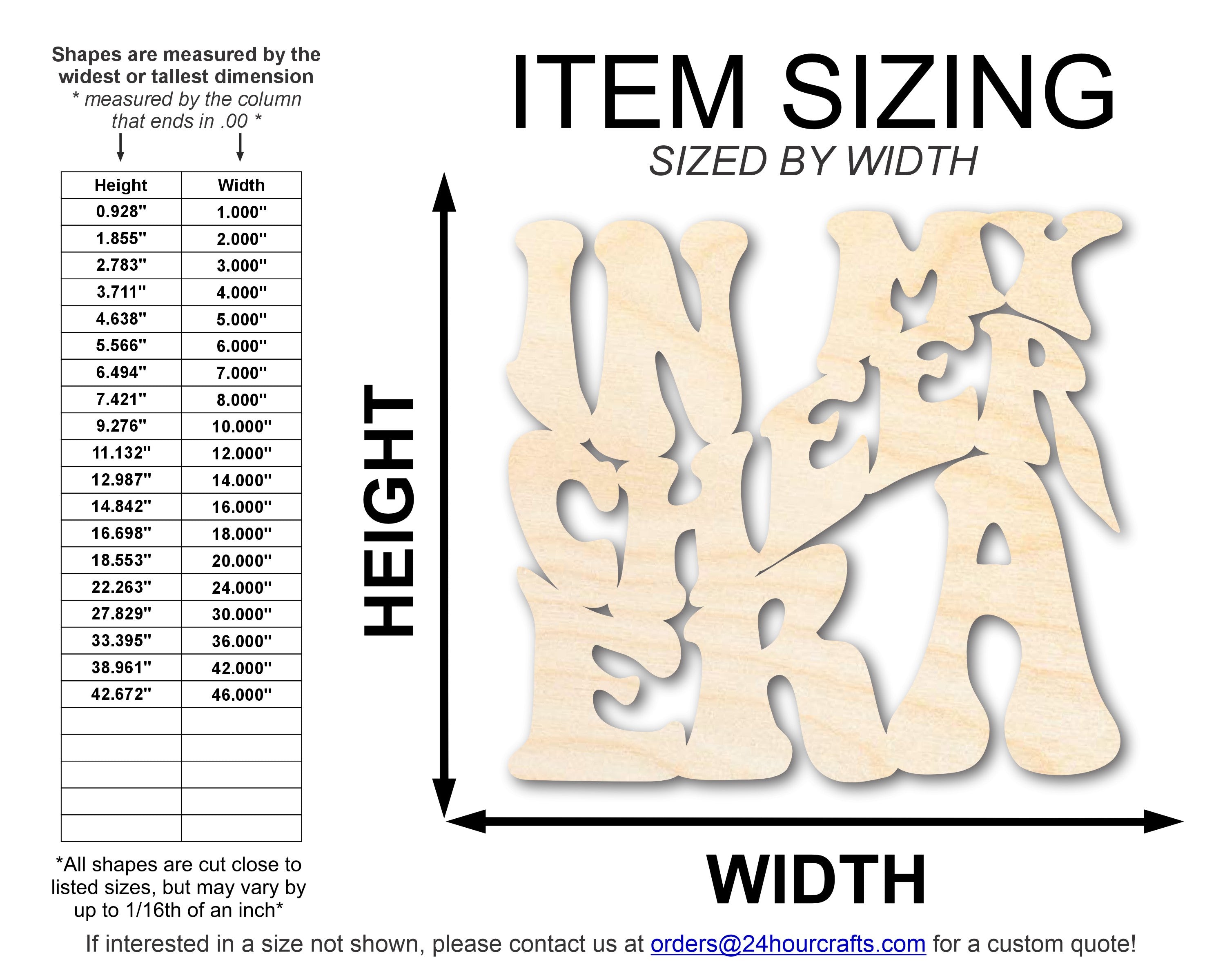 DIY Unfinished Baltic Birch Wood Cutout for Cheer Era, up to 46"