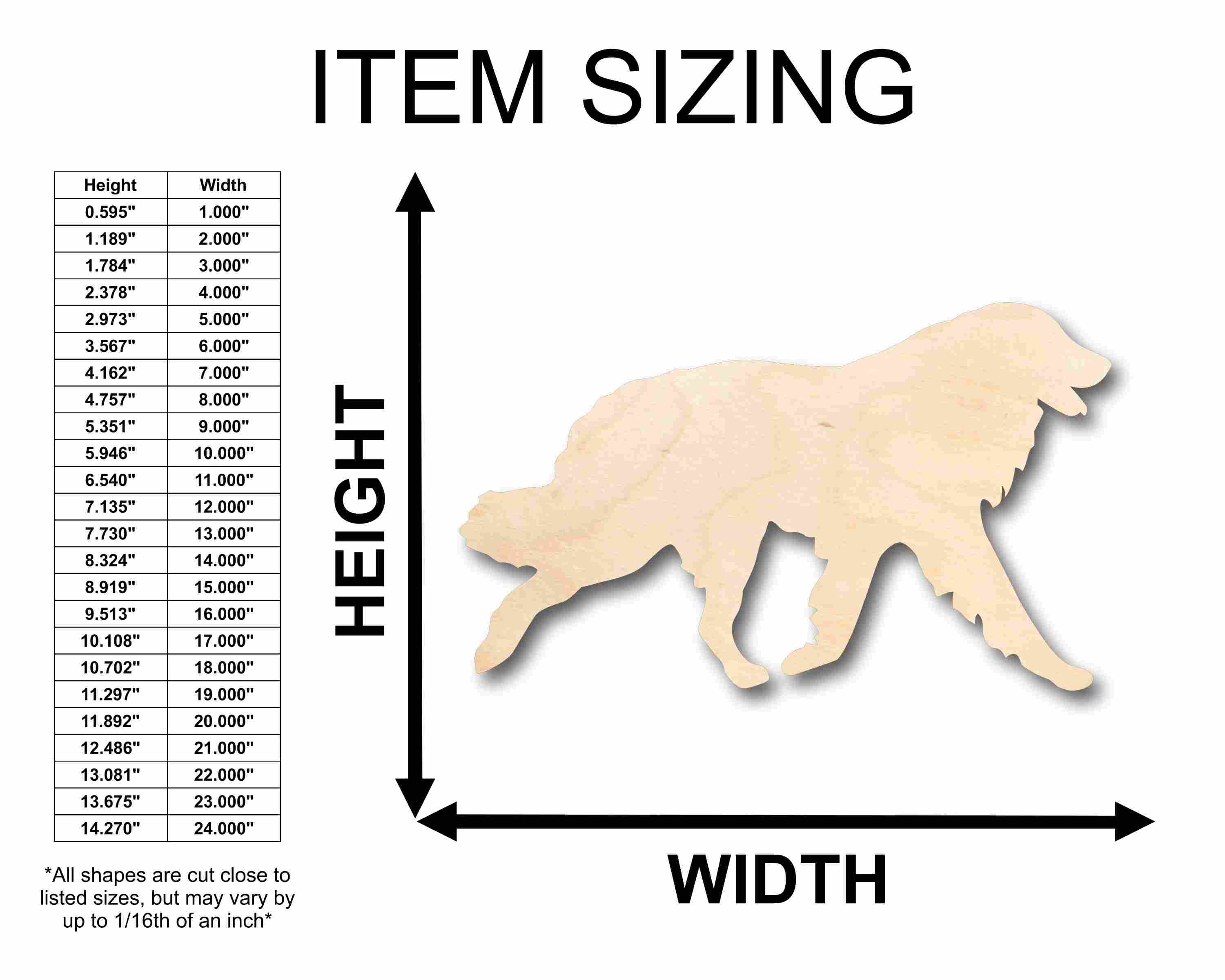 DIY Unfinished Wood Great Pyrenees Dog Silhouette - Up to 46 Inches for Crafts