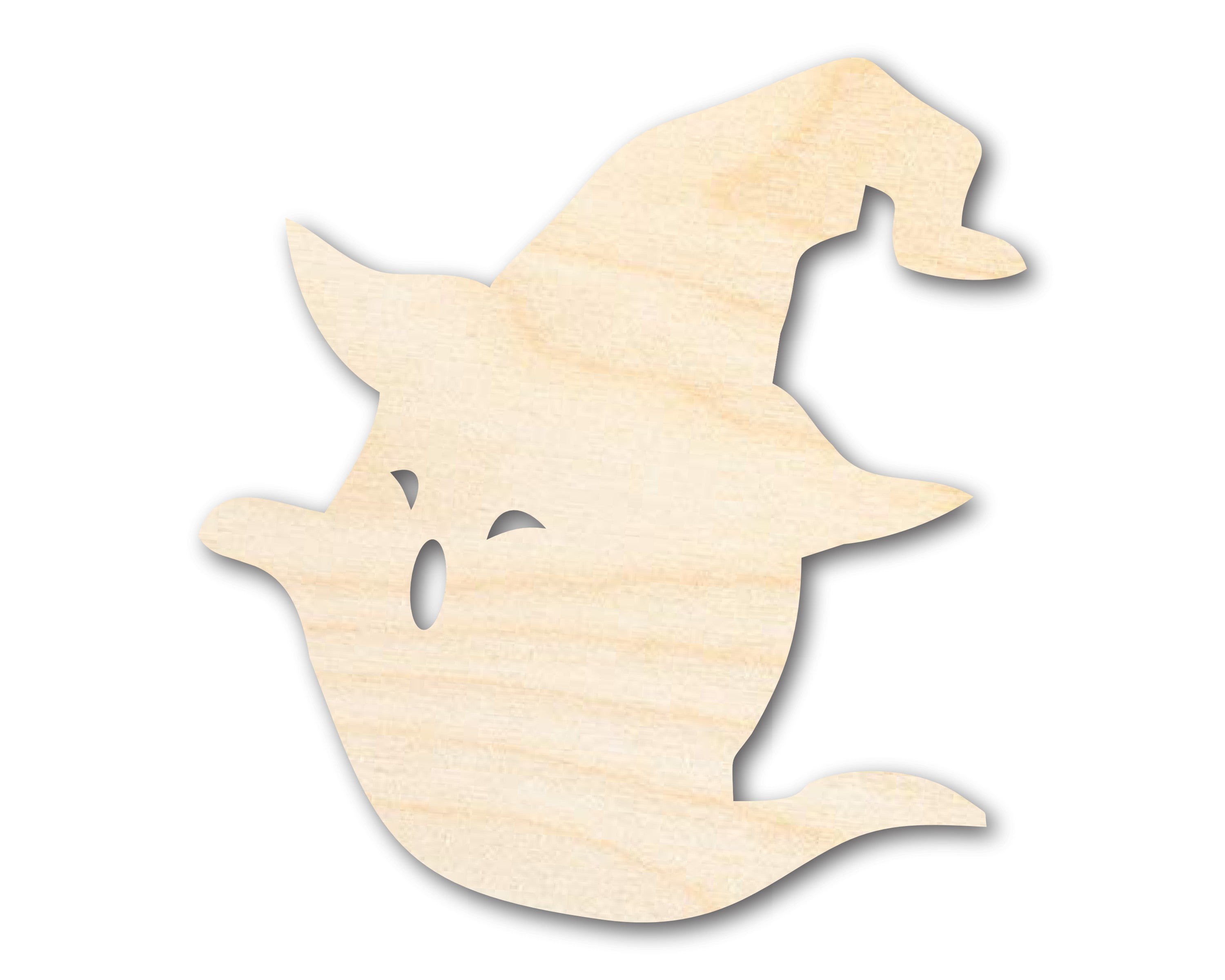 Unfinished Baltic Birch Wood Witch Ghost Shape Crafts - Up to 36 Inches