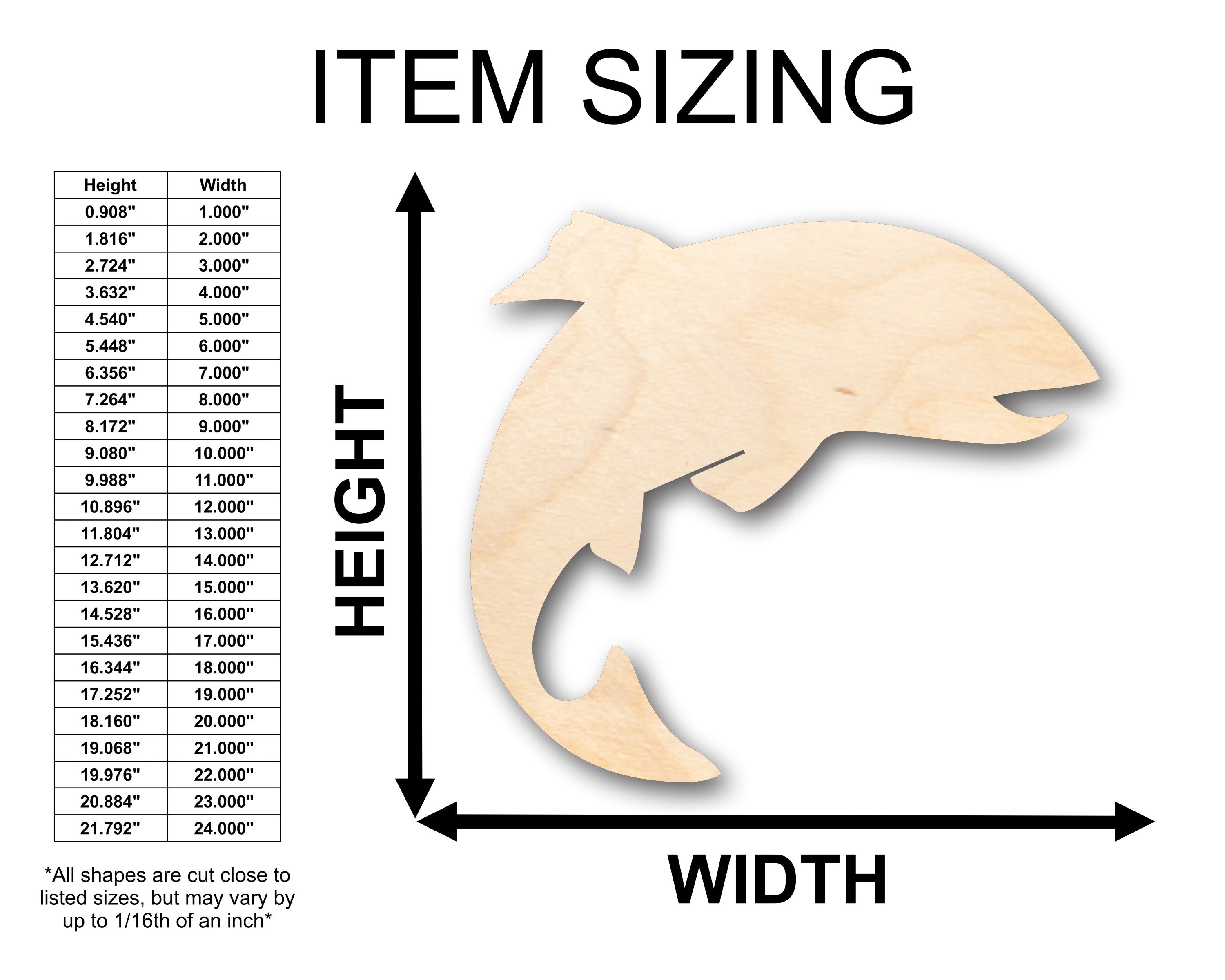 DIY Unfinished Wood Salmon Fish Shape for Crafts up to 46