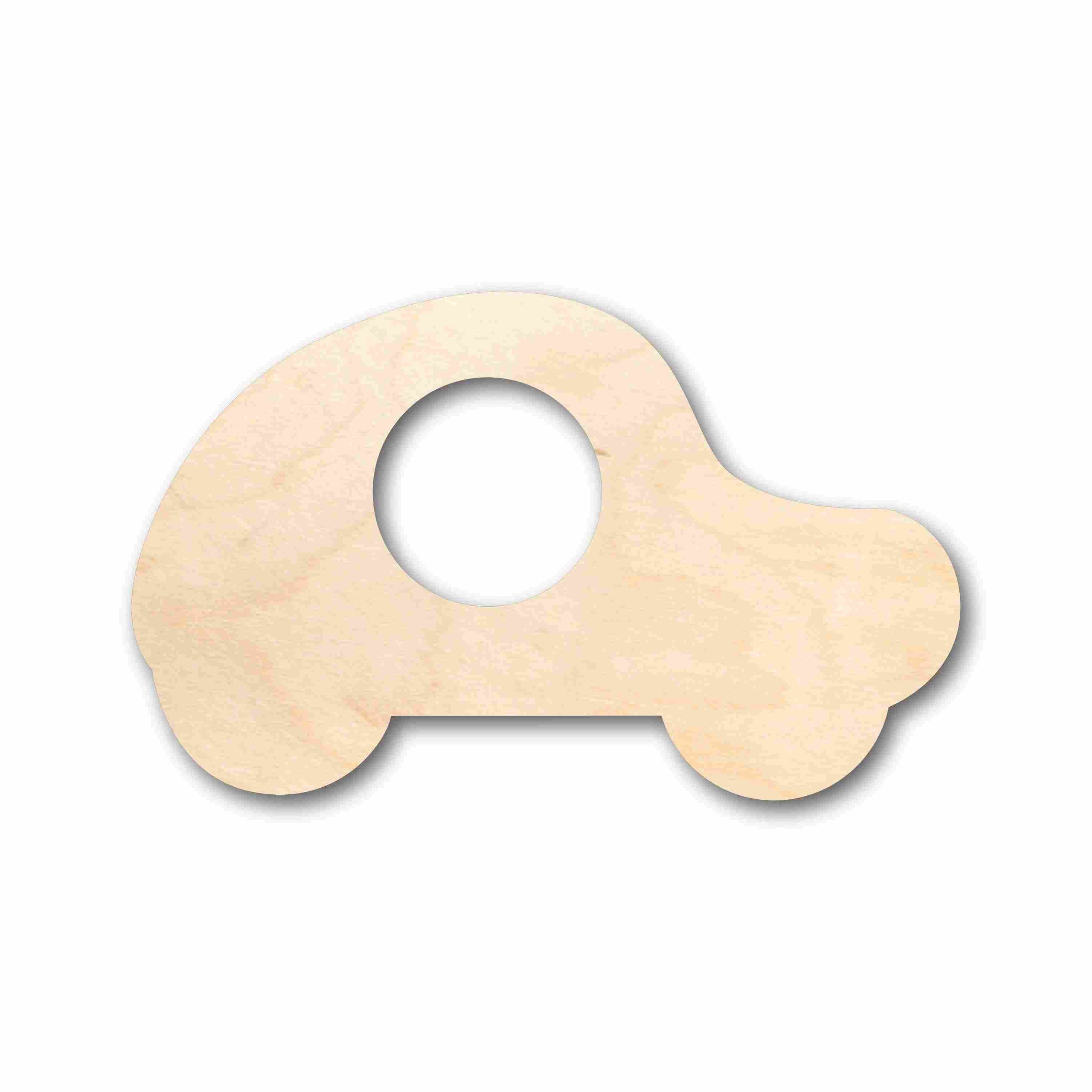 DIY Unfinished Wood Car Silhouette - Ideal for Up to 46 Craft Projects