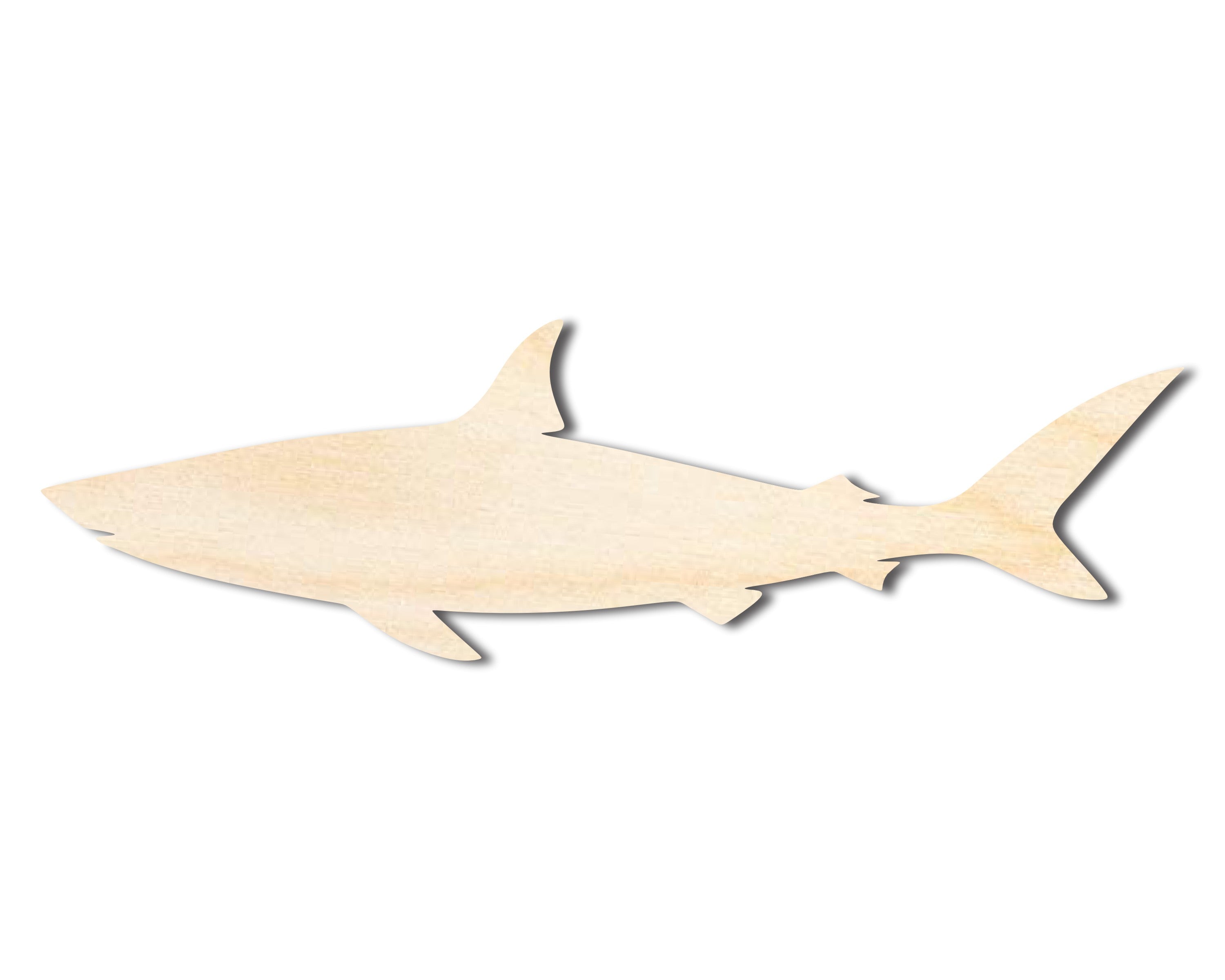DIY Craft Cutout: Unfinished Wood Shark Shape - Bigger and Even Better for Your Crafting Needs