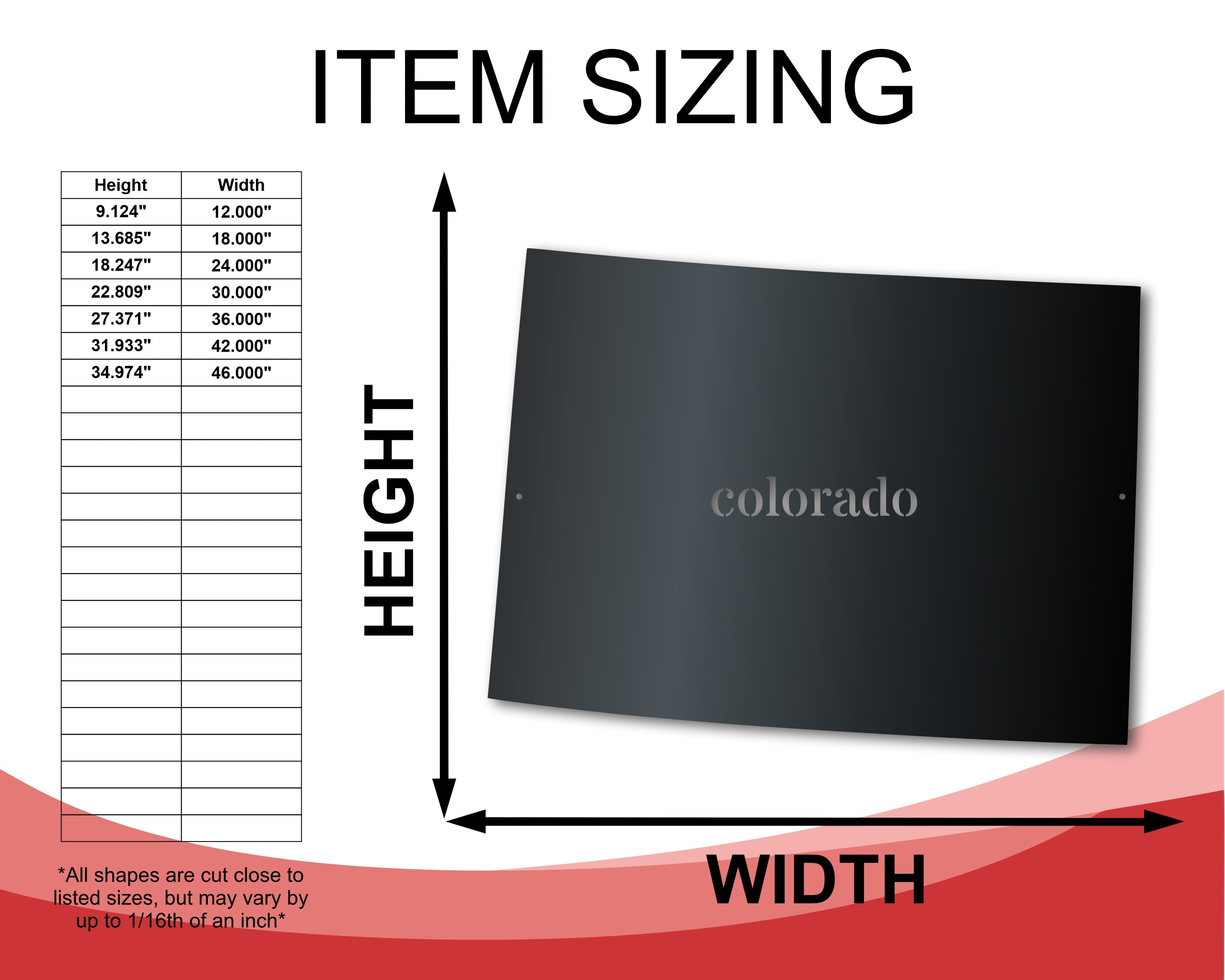 Customizable Metal Wall Art Sign of Colorado State in the US with 14 Different Color Options