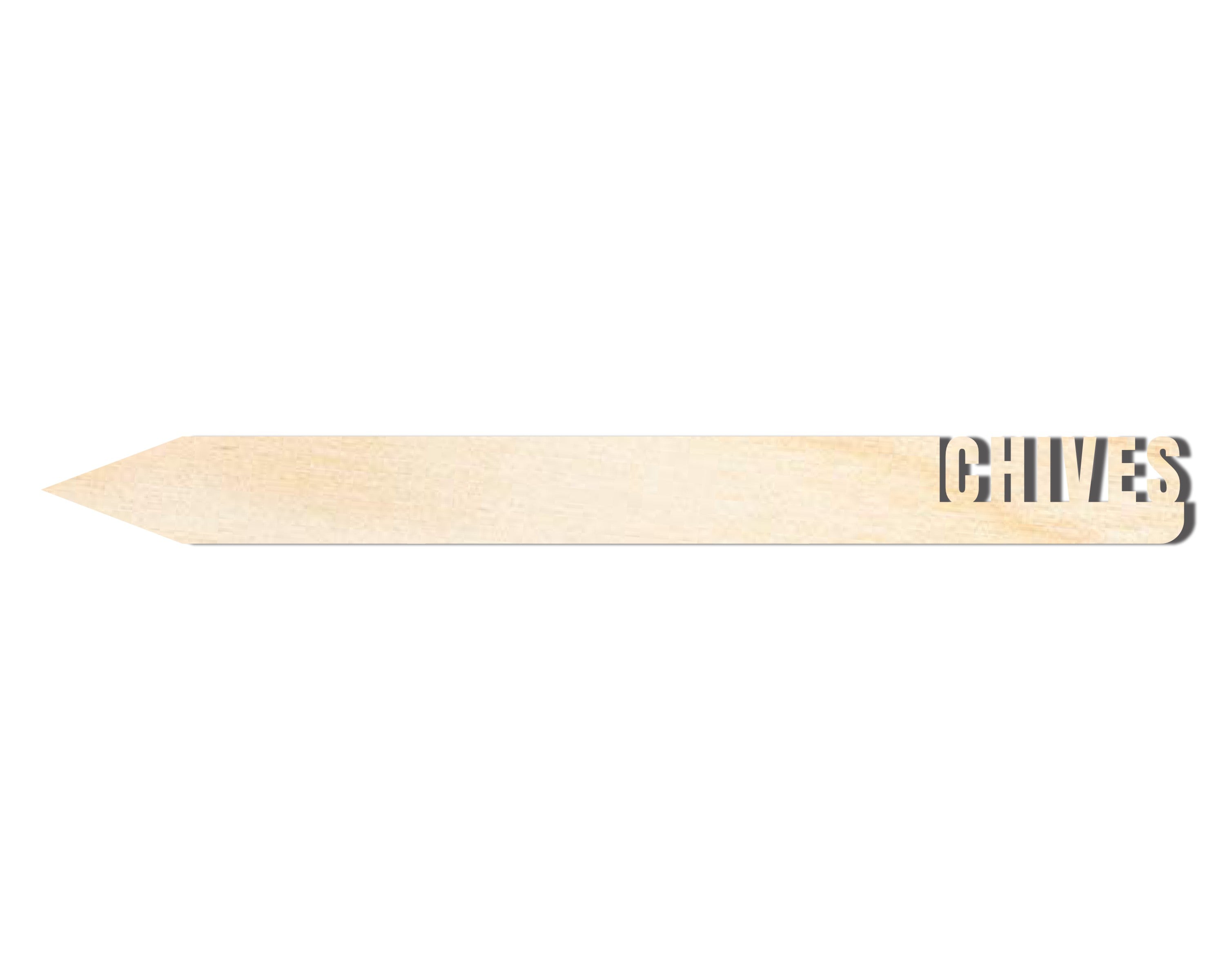 DIY Unfinished Baltic Birch Wood Chives Garden Stake, Up to 24 Inches