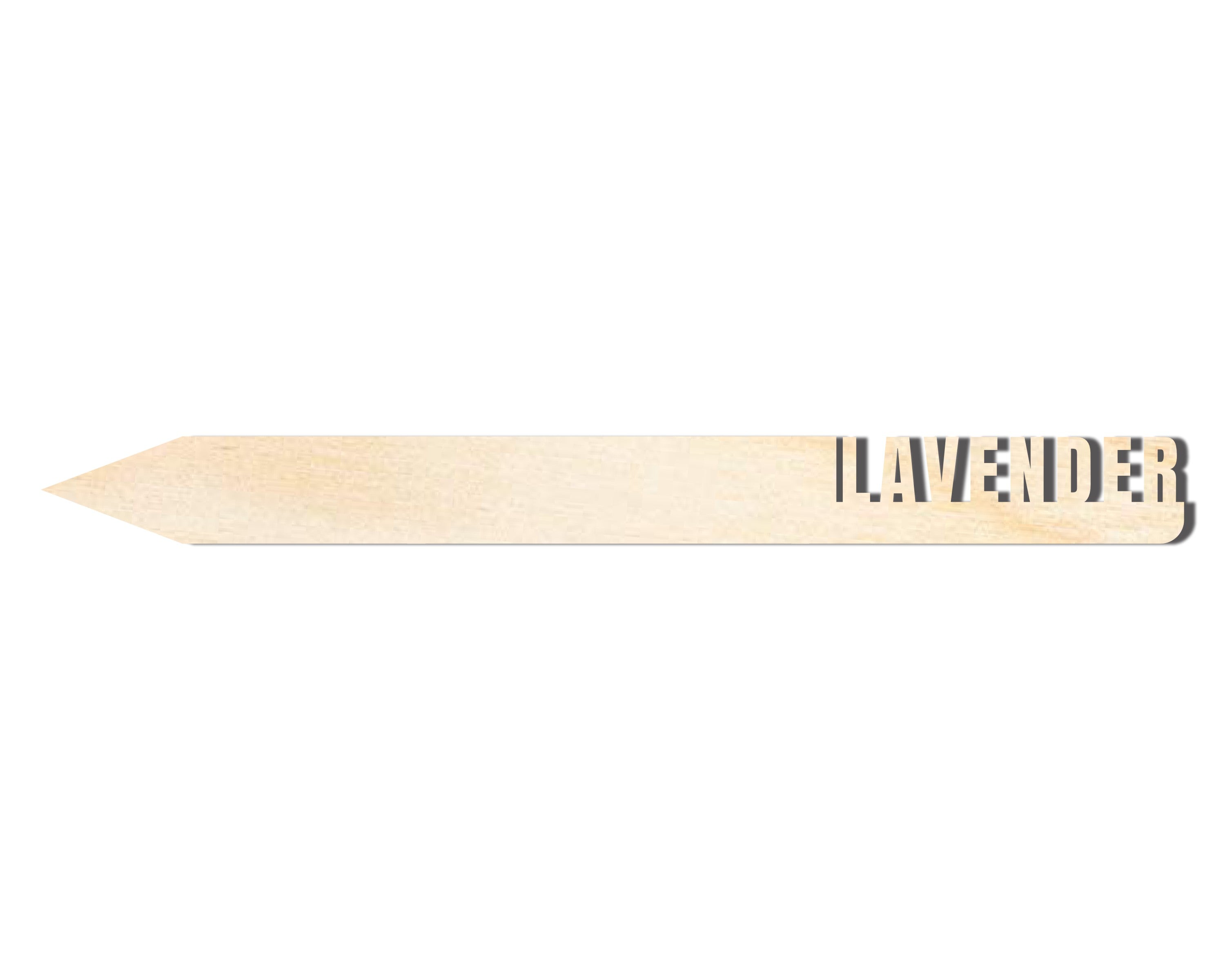 DIY Unfinished Baltic Birch Lavender Garden Stake Cutout - Up to 24 Inches