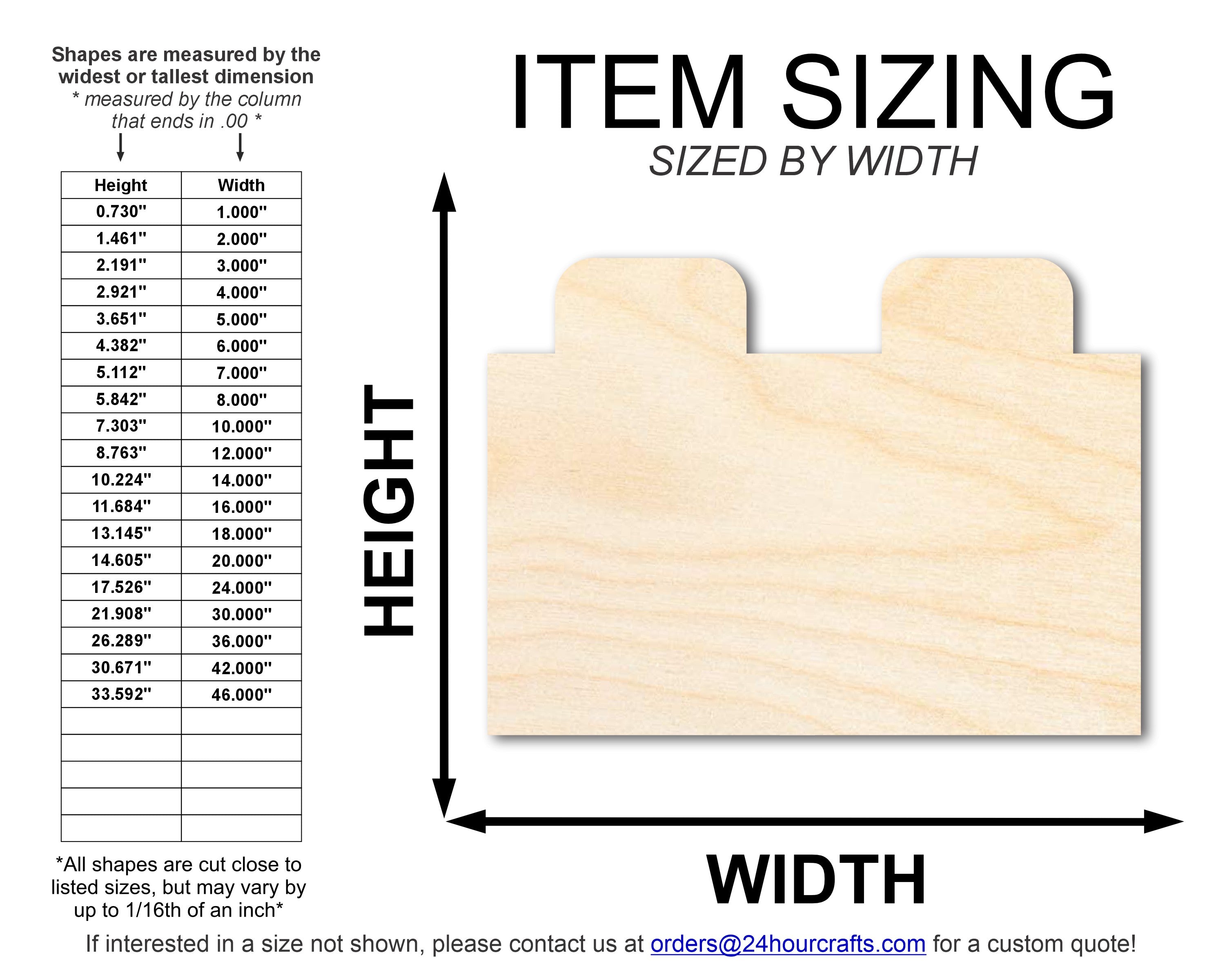 DIY Unfinished Baltic Birch Wood Building Block Shapes, Up to 46 Inches
