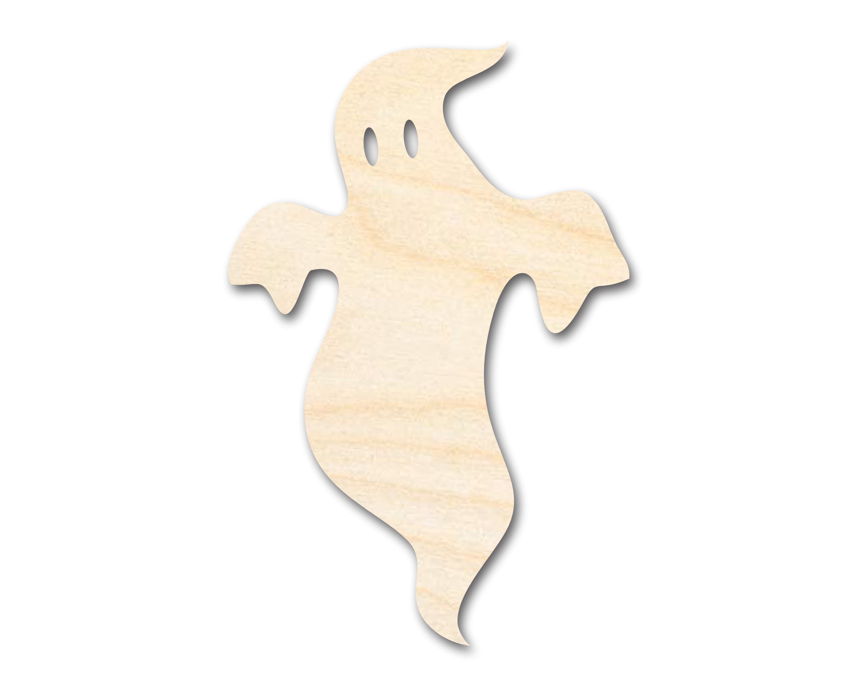 Unfinished Wood Ghost Shape Craft Item - Suitable for Various Projects, Sizes up to 46 Inches