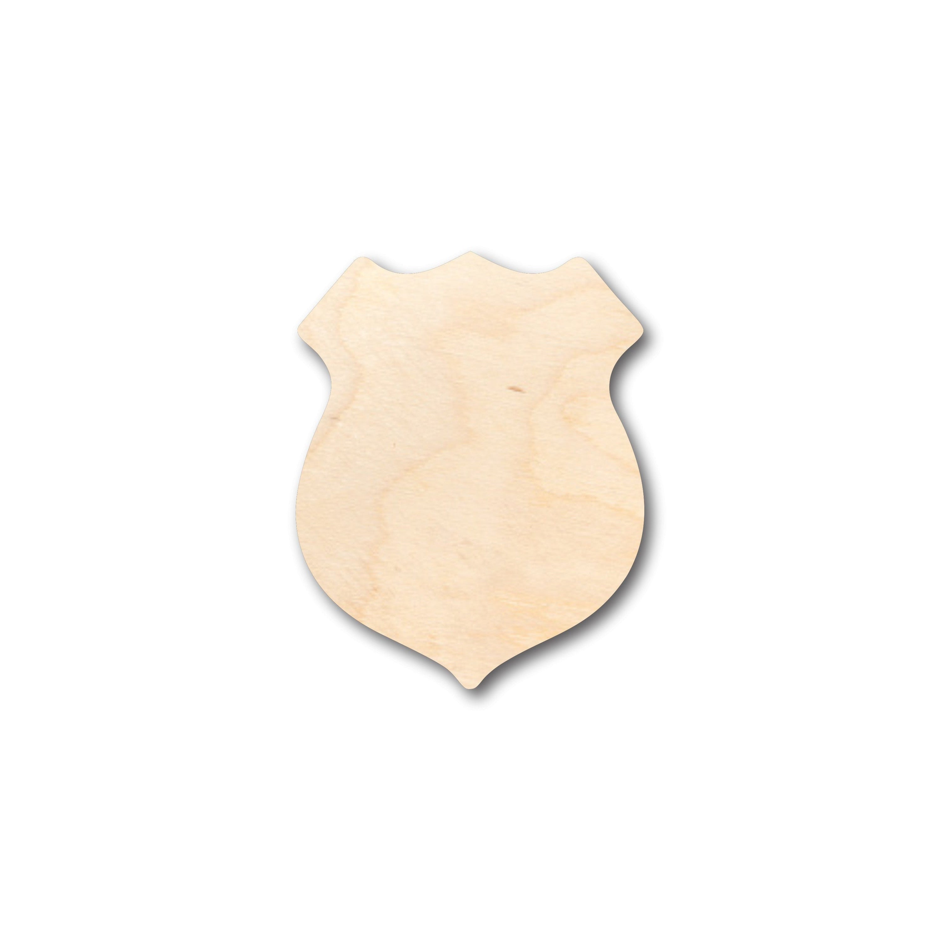 DIY Unfinished Wood Police Badge Shapes - Up to 46 Pieces for Crafts
