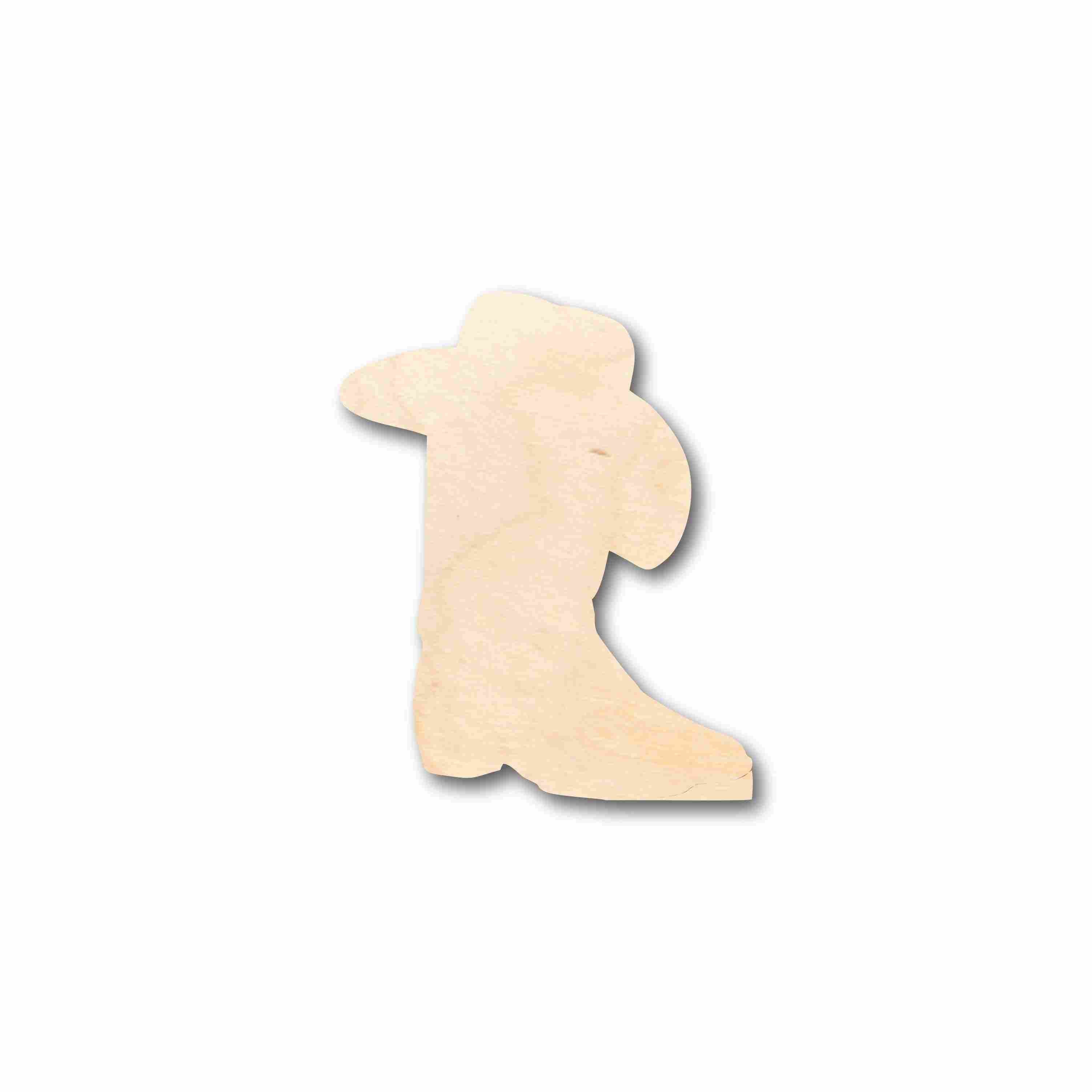Unfinished Baltic Birch Wood Boot Silhouette for Up to 46 Do - It - Yourself Craft Projects