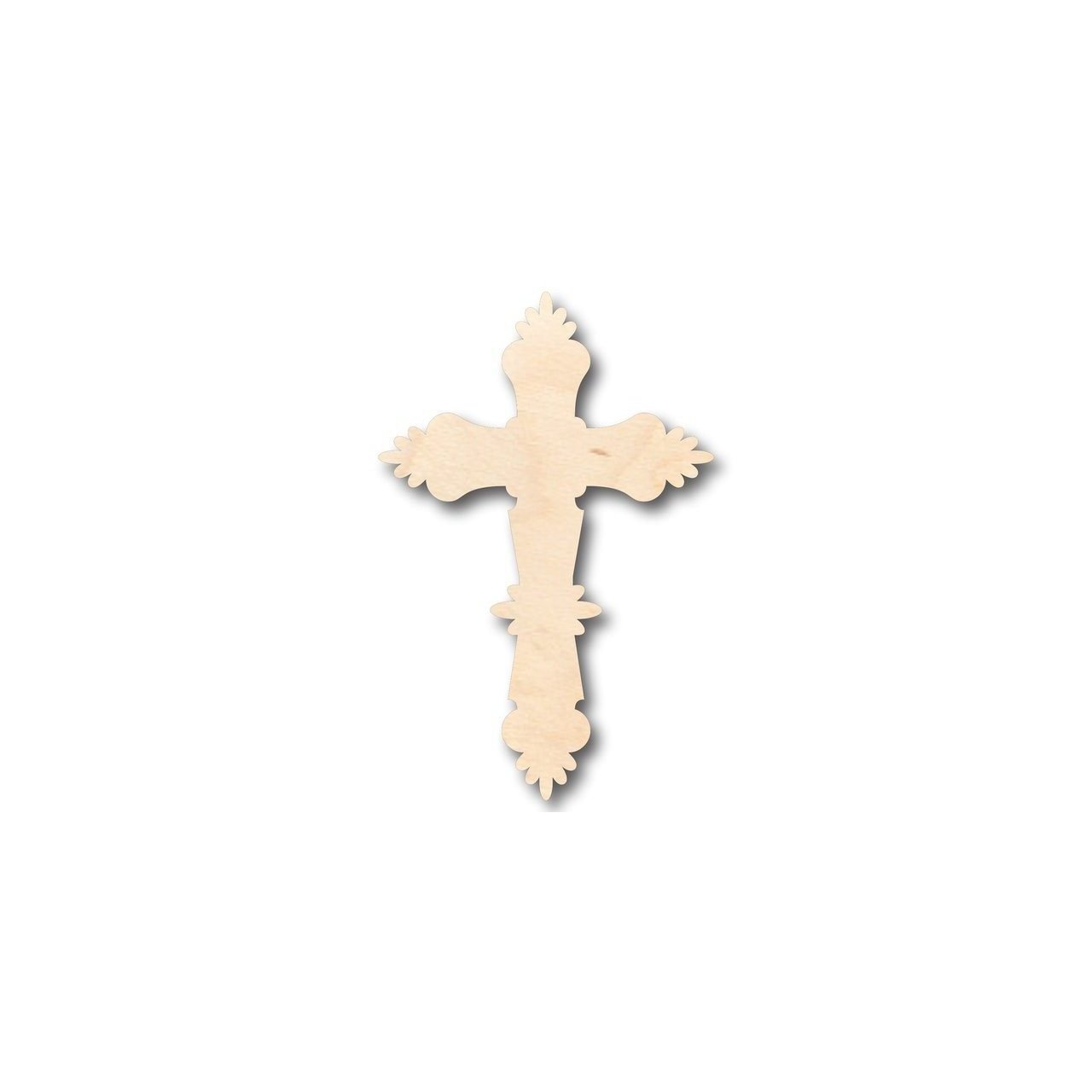 Unfinished Baltic Birch Wood Catholic Cross Shapes for Easter Christian DIY Crafts, Sizes Up to 46 Inches