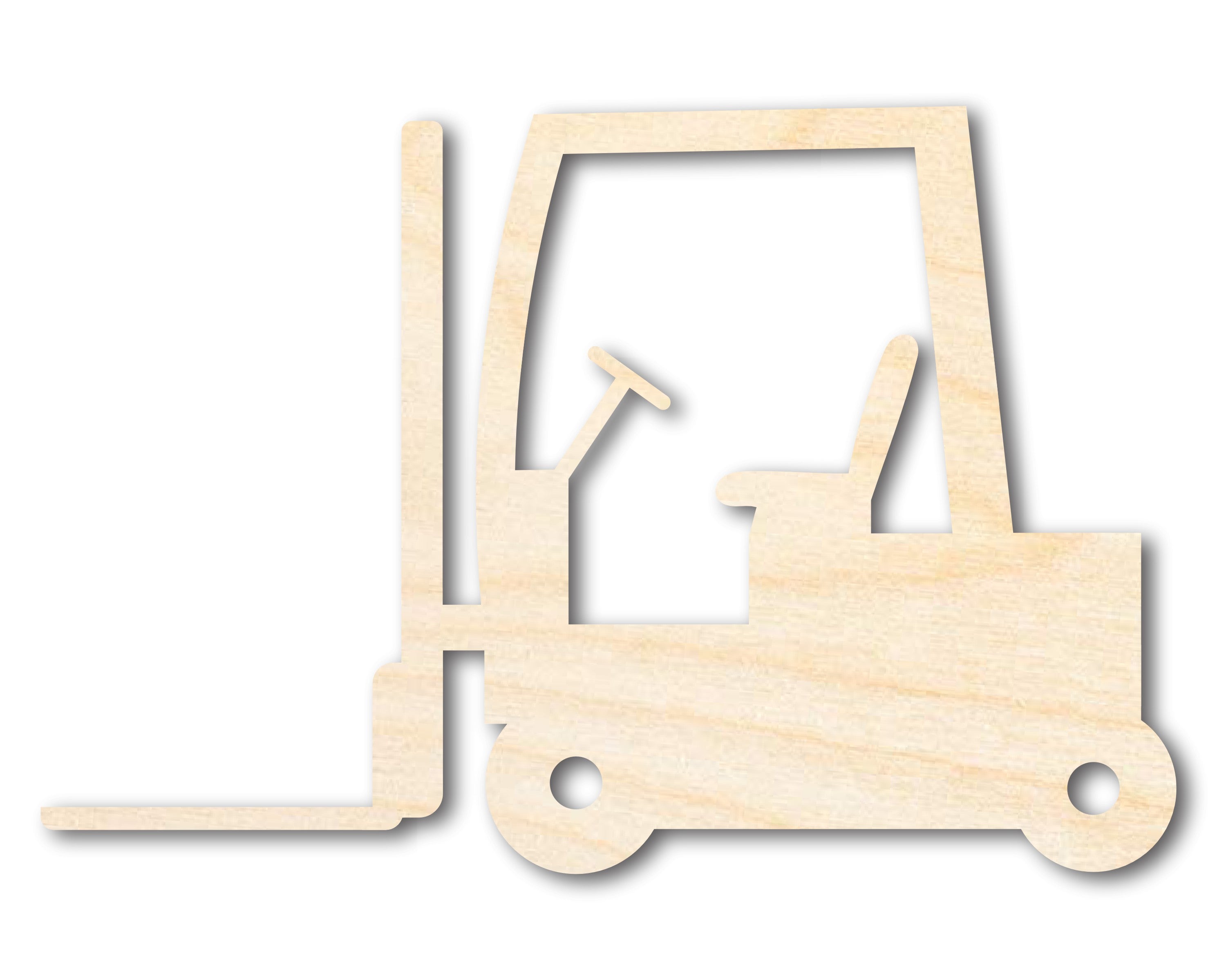 DIY Unfinished Baltic Birch Wood Fork Lift Shape Cutouts up to 46 Inches