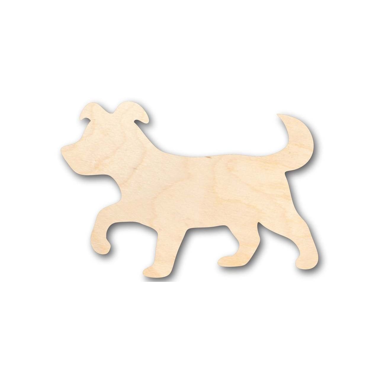 Unfinished Baltic Birch Plywood Puppy Dog Shape for DIY Animal Pet Crafts, Sizes up to 24 Inches