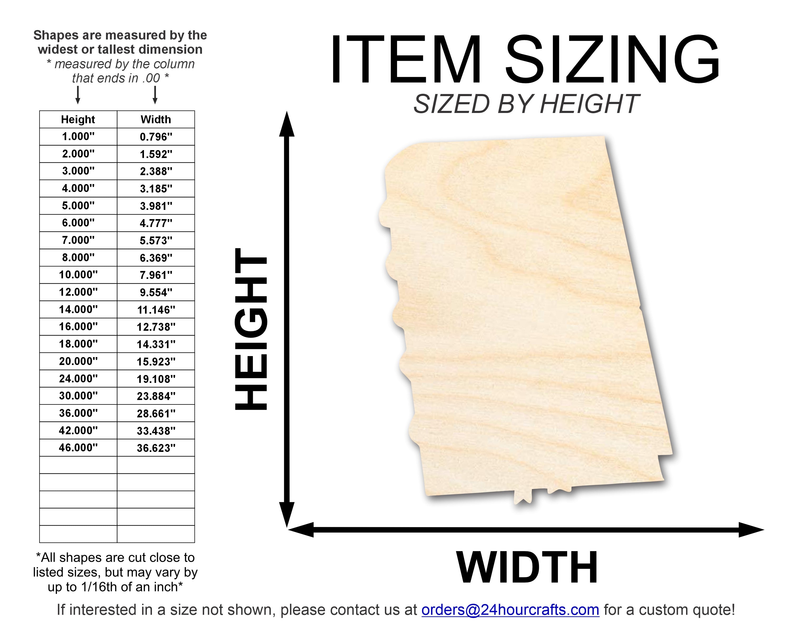 Unfinished Baltic Birch Wood Spell Book Shape DIY Craft Cutouts - Up to 46 Inches for Multiple DIY Projects