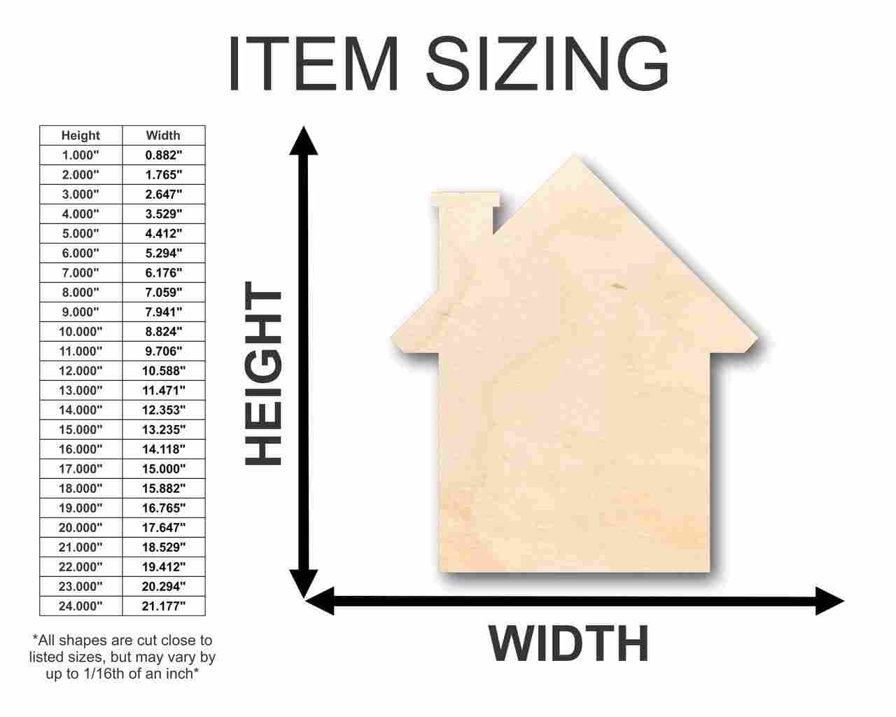 DIY Unfinished Wood House Shapes - Up to 46 Pieces for Crafts