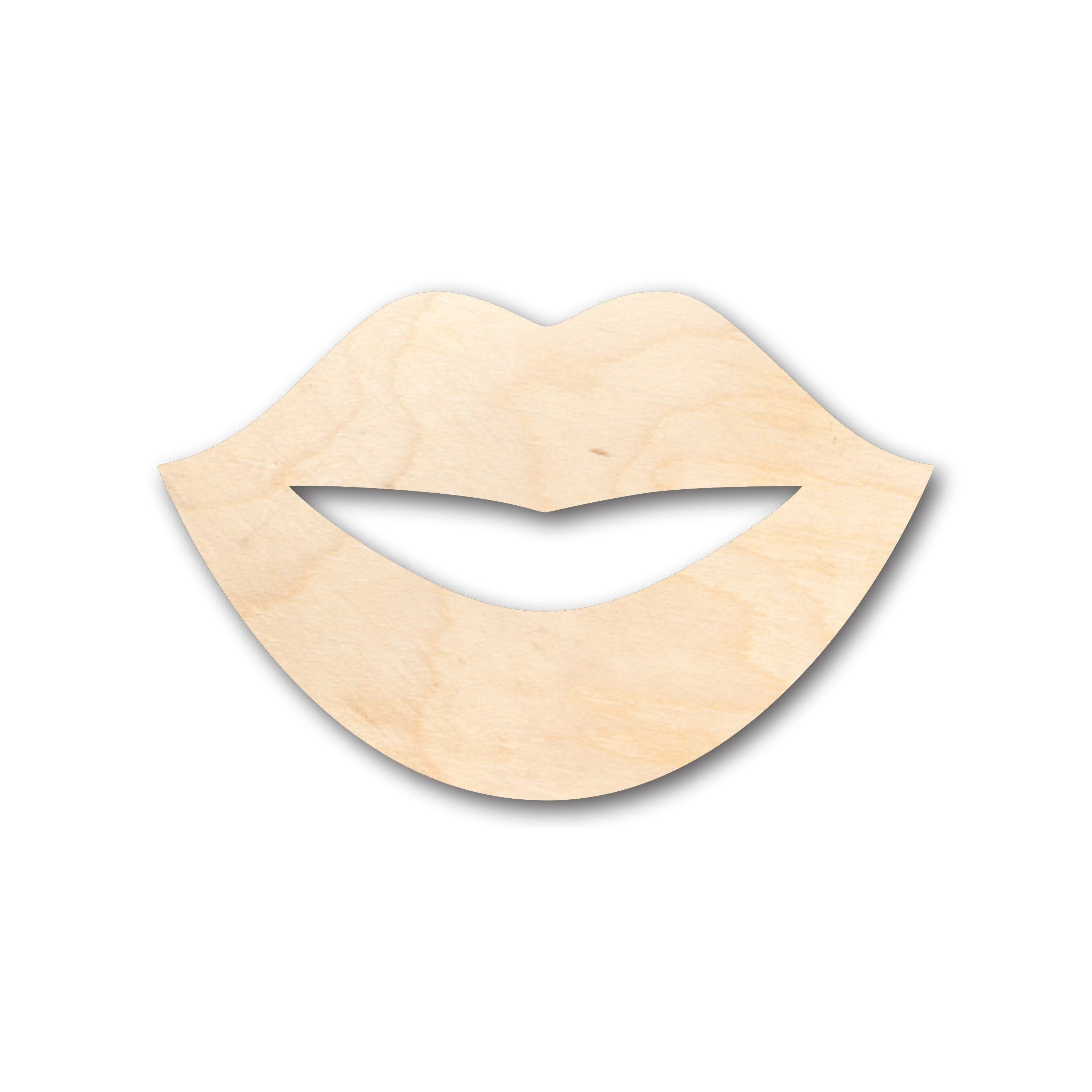 Unfinished Wood Craft Supplies in Lips Shape - Ideal for Up to 46 DIY Projects