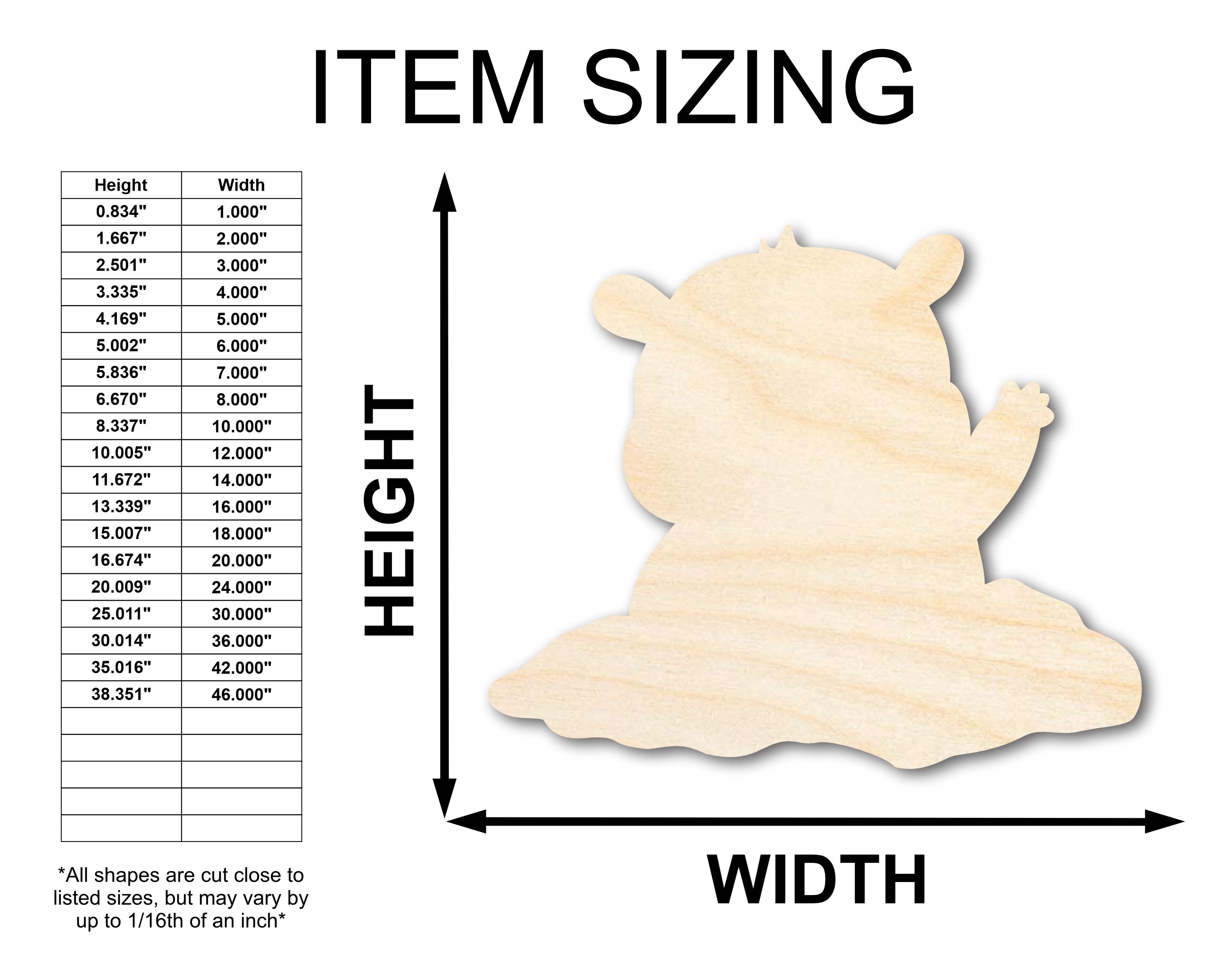 Unfinished Wood Groundhog Day Craft Shape for Up to 46 Do - It - Yourself Projects