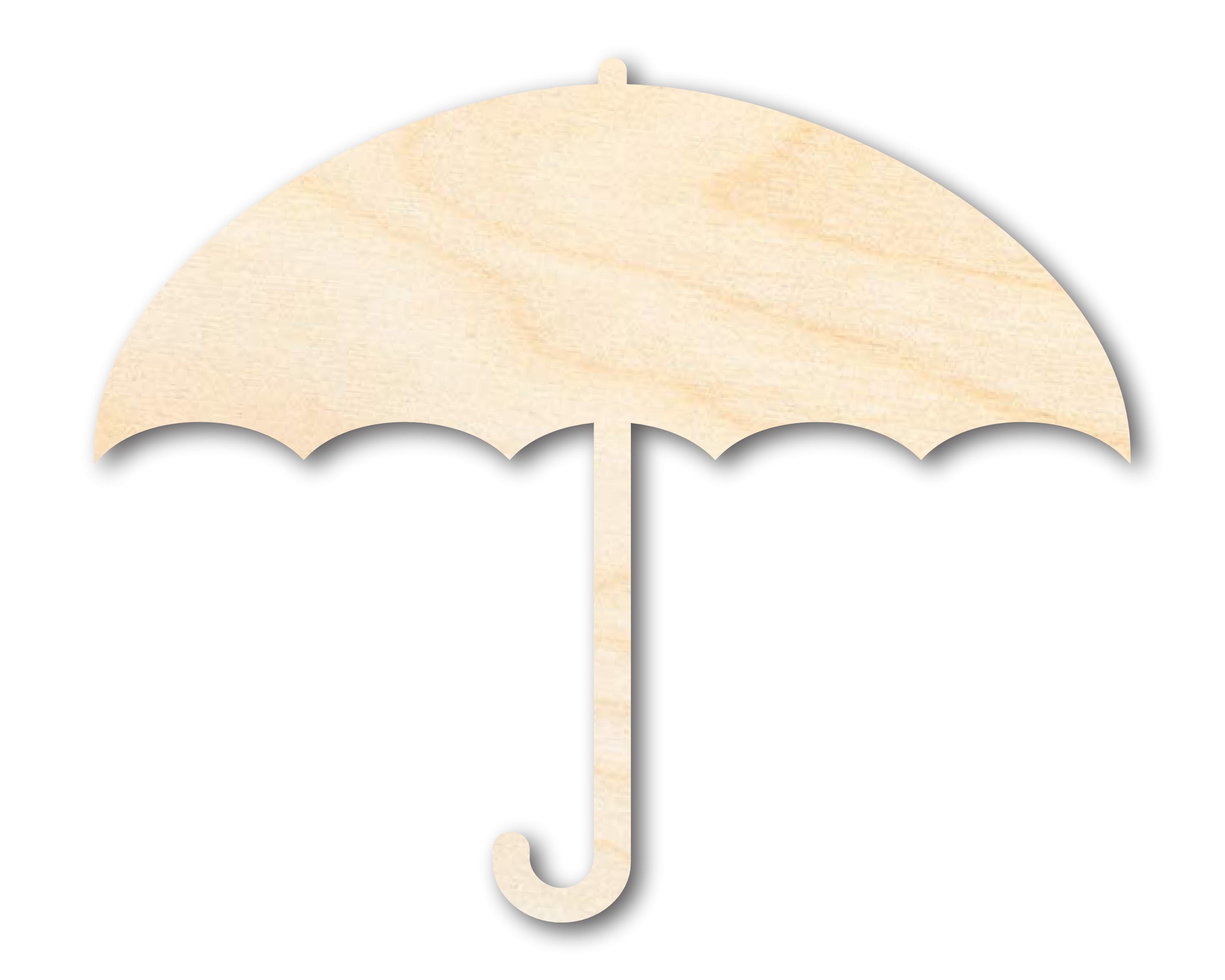 DIY Spring Rain Unfinished Wood Umbrella Shape Cutout up to 46 Inches