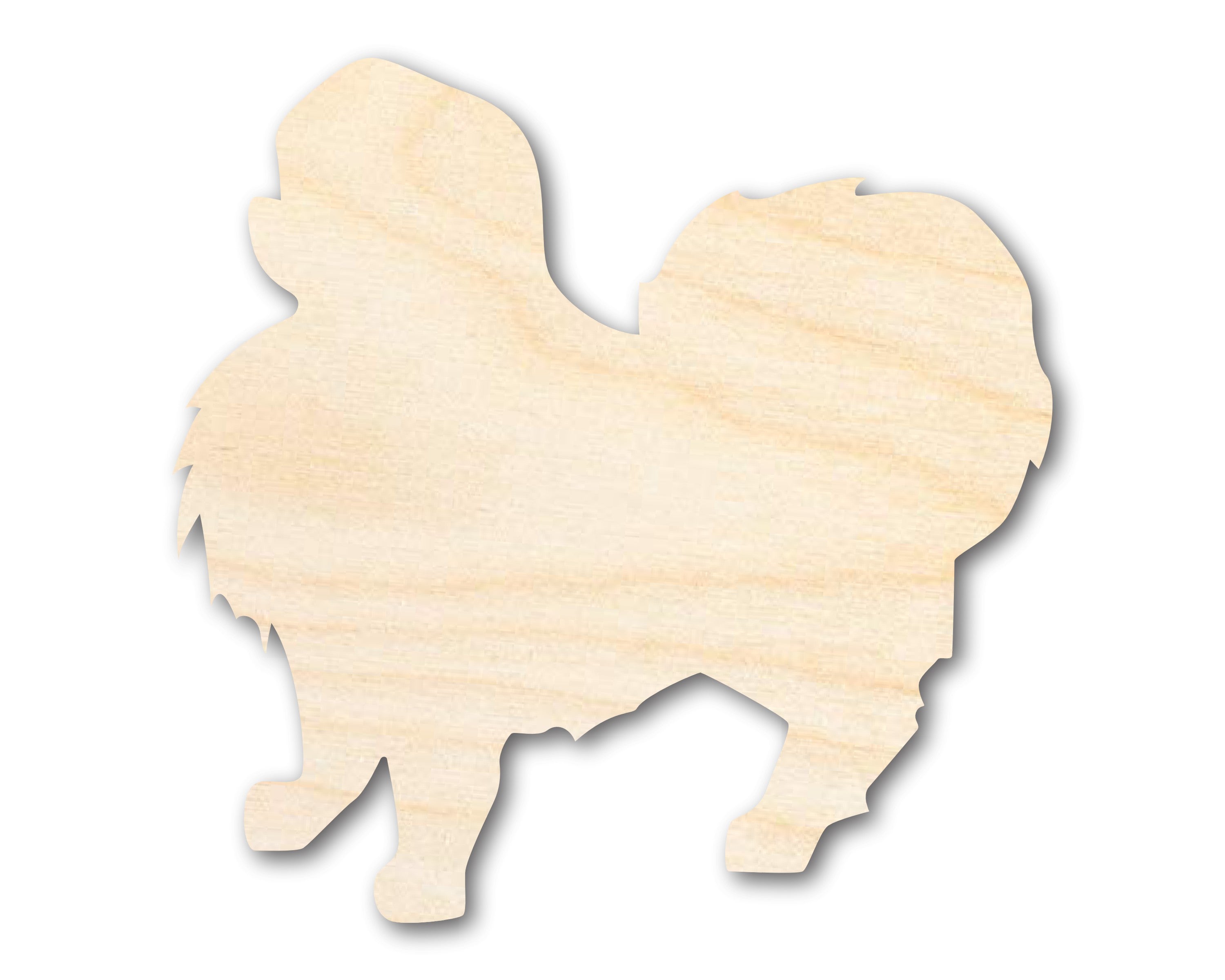 Unfinished Baltic Birch Japanese Chin Shape Pet Craft - Up to 36 Inches