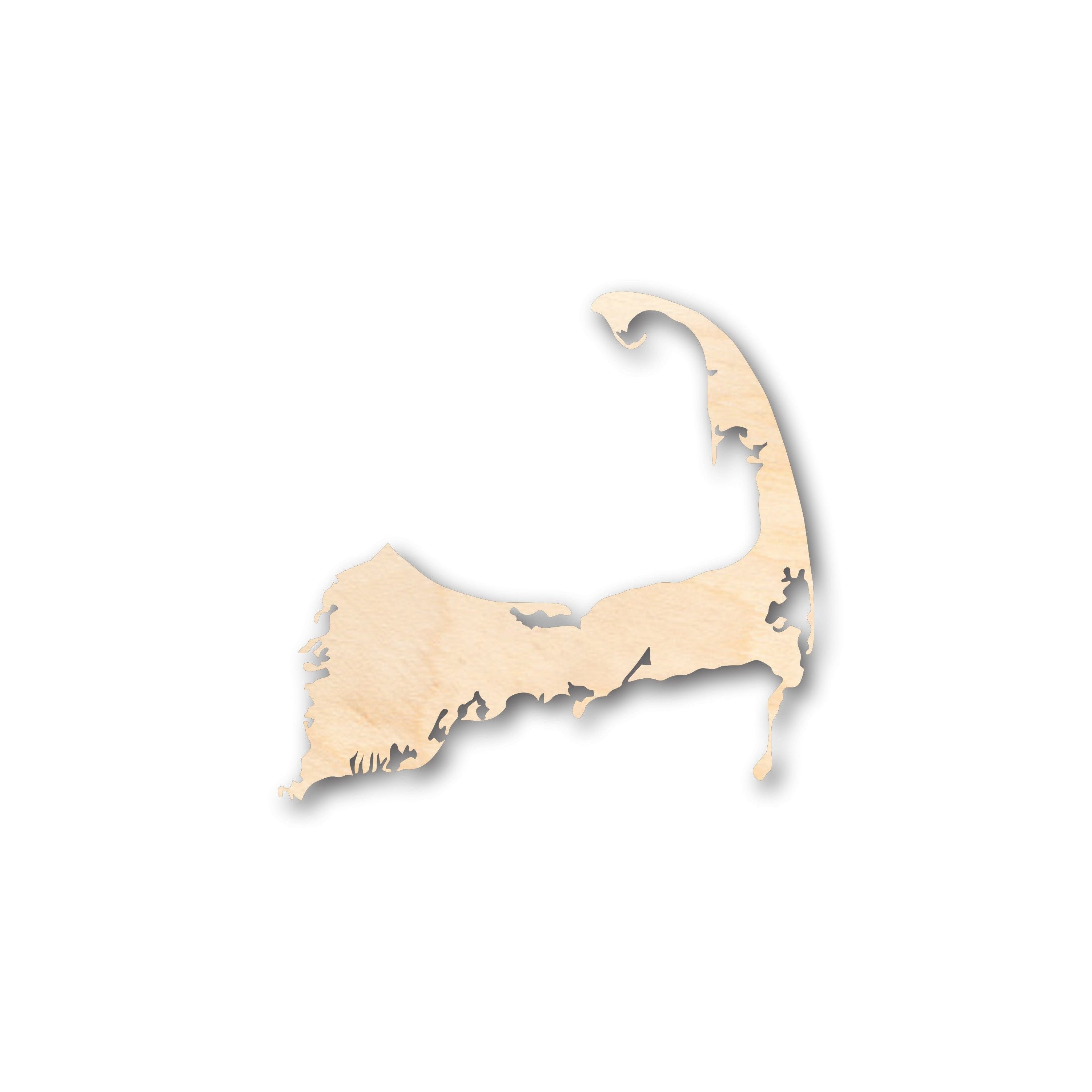 Unfinished Wood DIY Cape Cod - Shaped Craft Items for Up to 46 Do - It - Yourself Projects