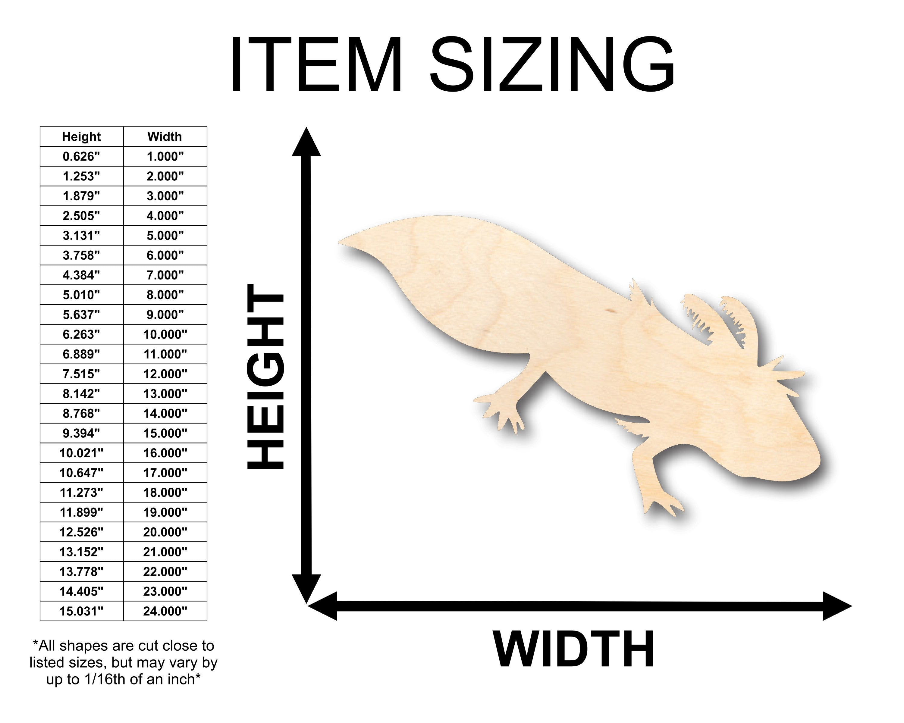 Unfinished Baltic Birch Plywood Axolotl Shape - Ideal for Up to 46 DIY Craft Projects