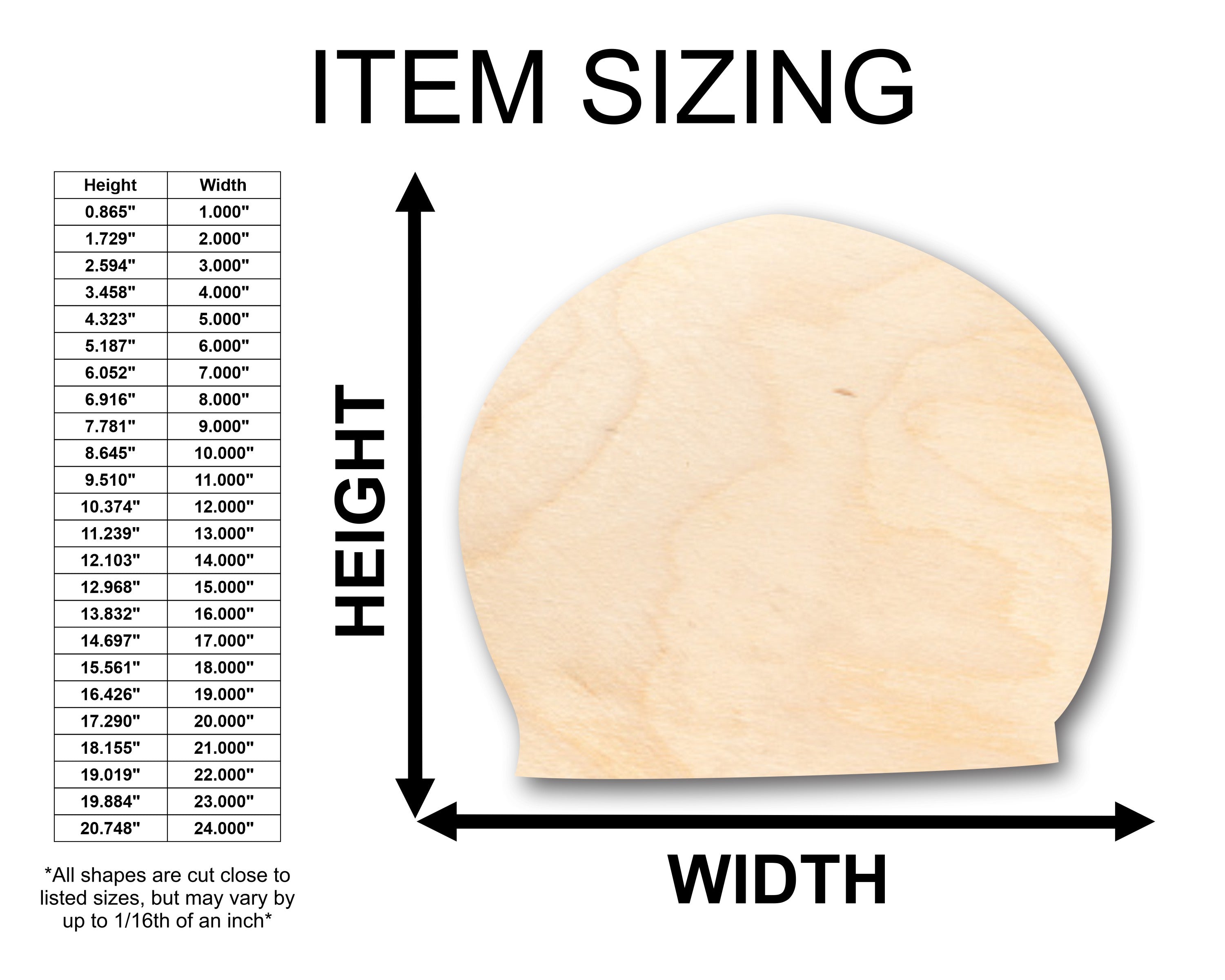 Unfinished Baltic Birch Wood Swim Cap Shaped Craft Items for Up to 46 Do - It - Yourself Projects
