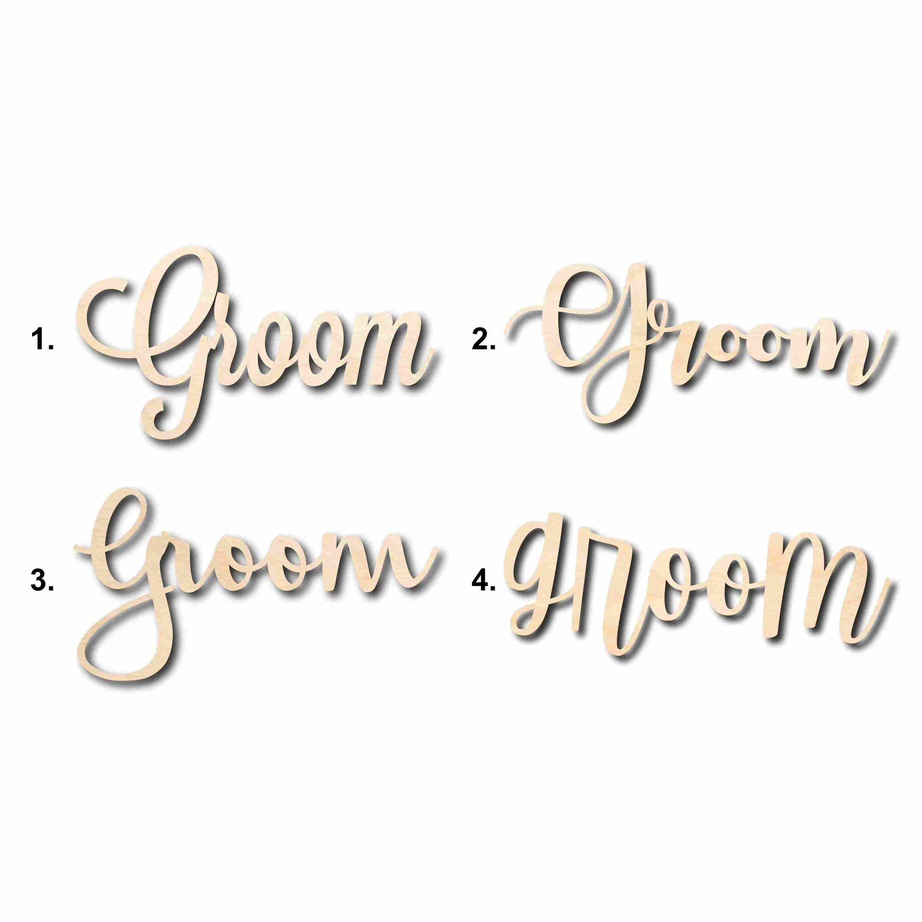 DIY Unfinished Wood Groom Sign Cutout for Home Decor