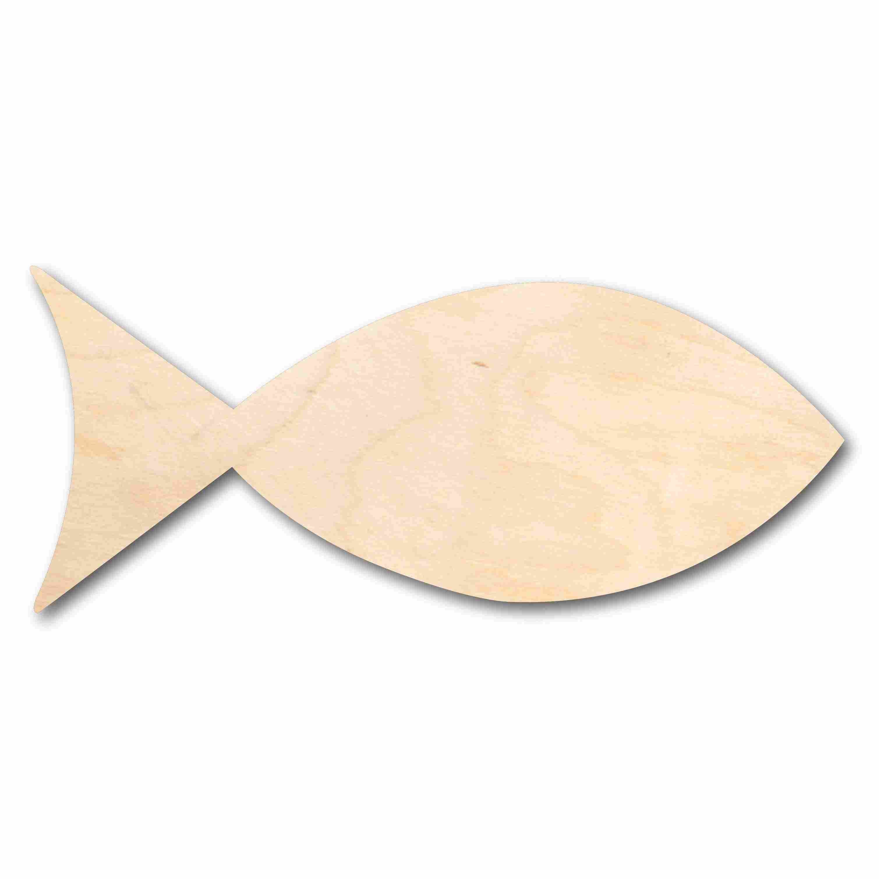 DIY Unfinished Wood Fish - Up to 46 Crafting Options in Sanded Natural Wood