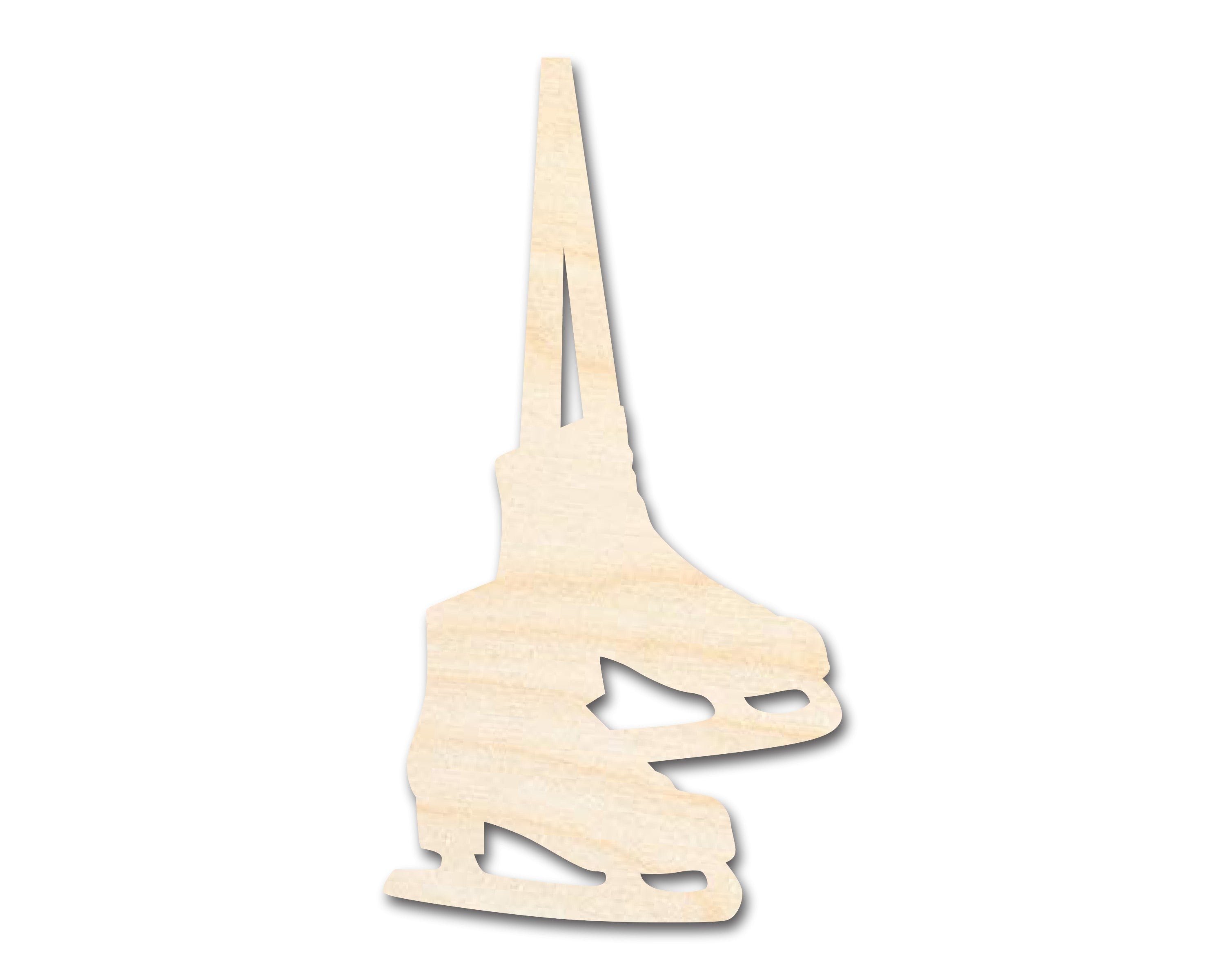 Unfinished DIY Craft Cutout Wood Figure Skates Shape, Available for Up to 46 DIY Projects