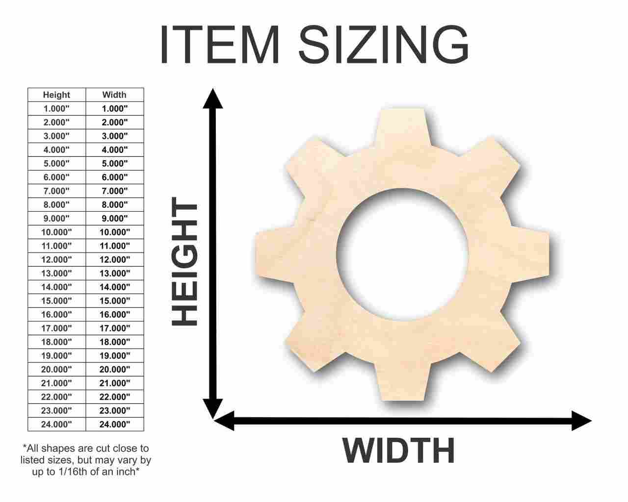 Steampunk DIY Unfinished Wood Gear Shapes for Weddings - Up to 46 DIY Pieces
