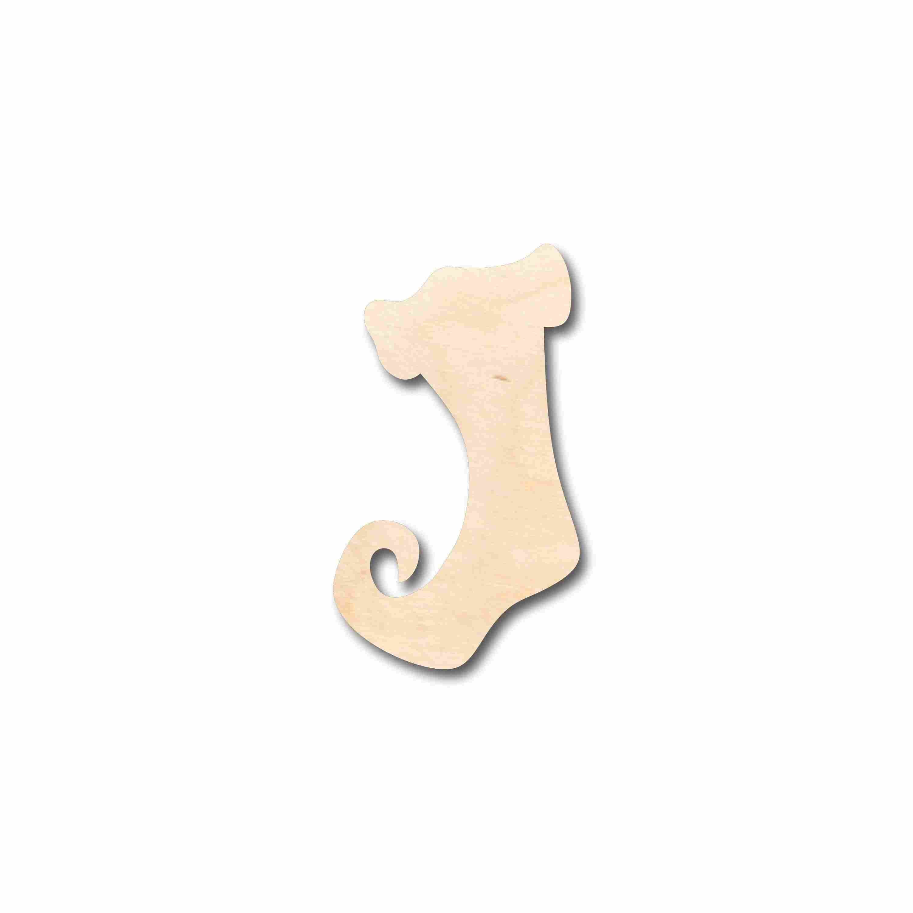 Unfinished Wood Decorative Whimsical Christmas Stocking Silhouette for Up to 46 DIY Craft Projects