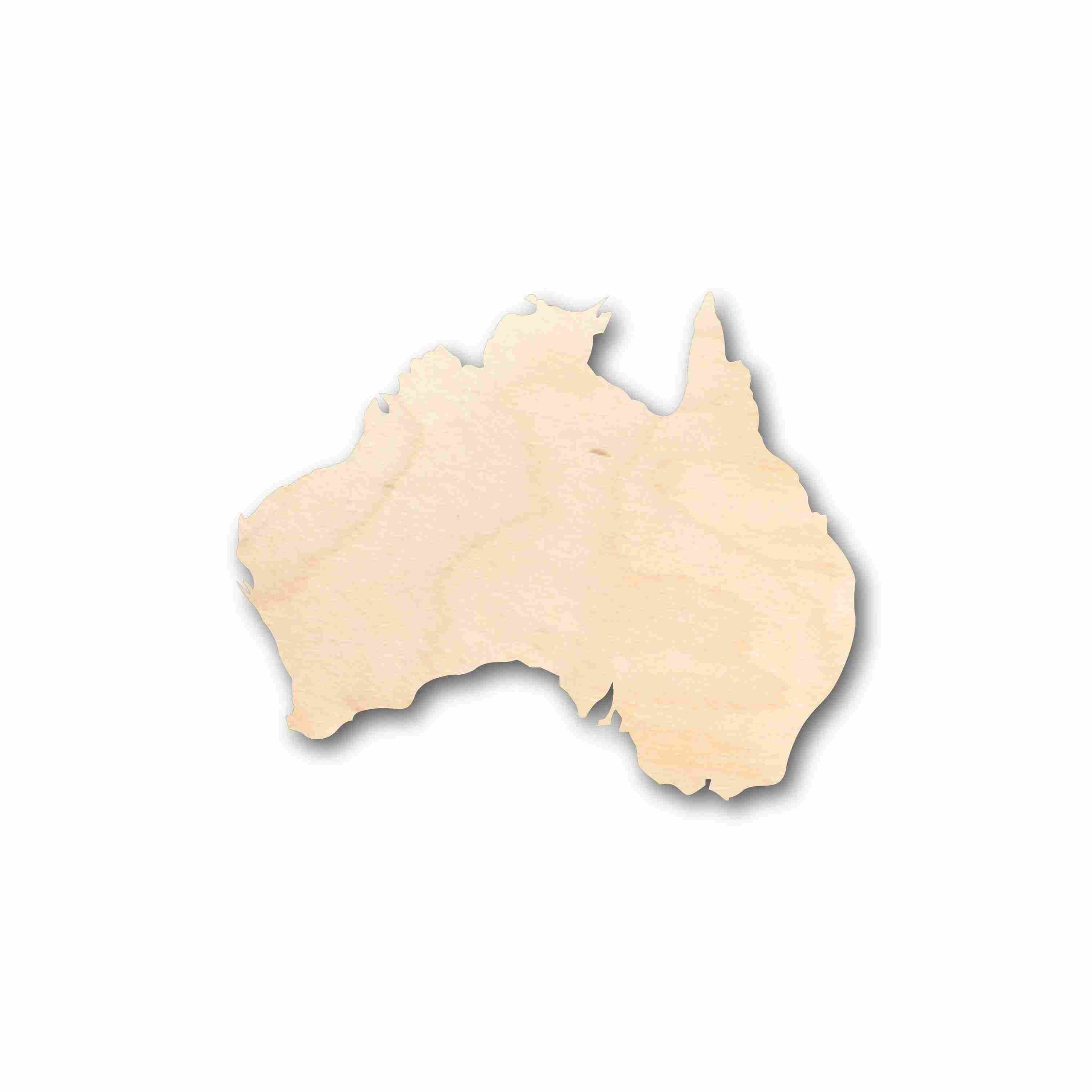 Australia Unfinished Wood Silhouette - Up to 46 DIY Craft Pieces