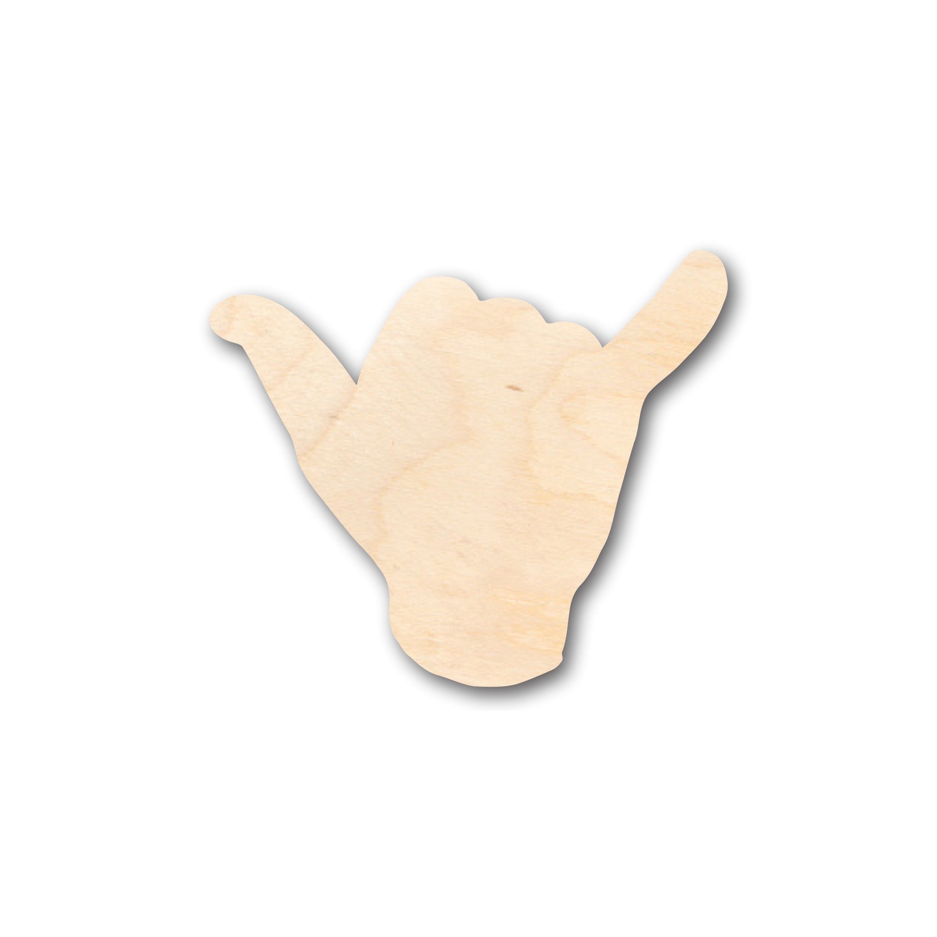 DIY Unfinished Sanded Wood Shaka Shape up to 46 for Crafts
