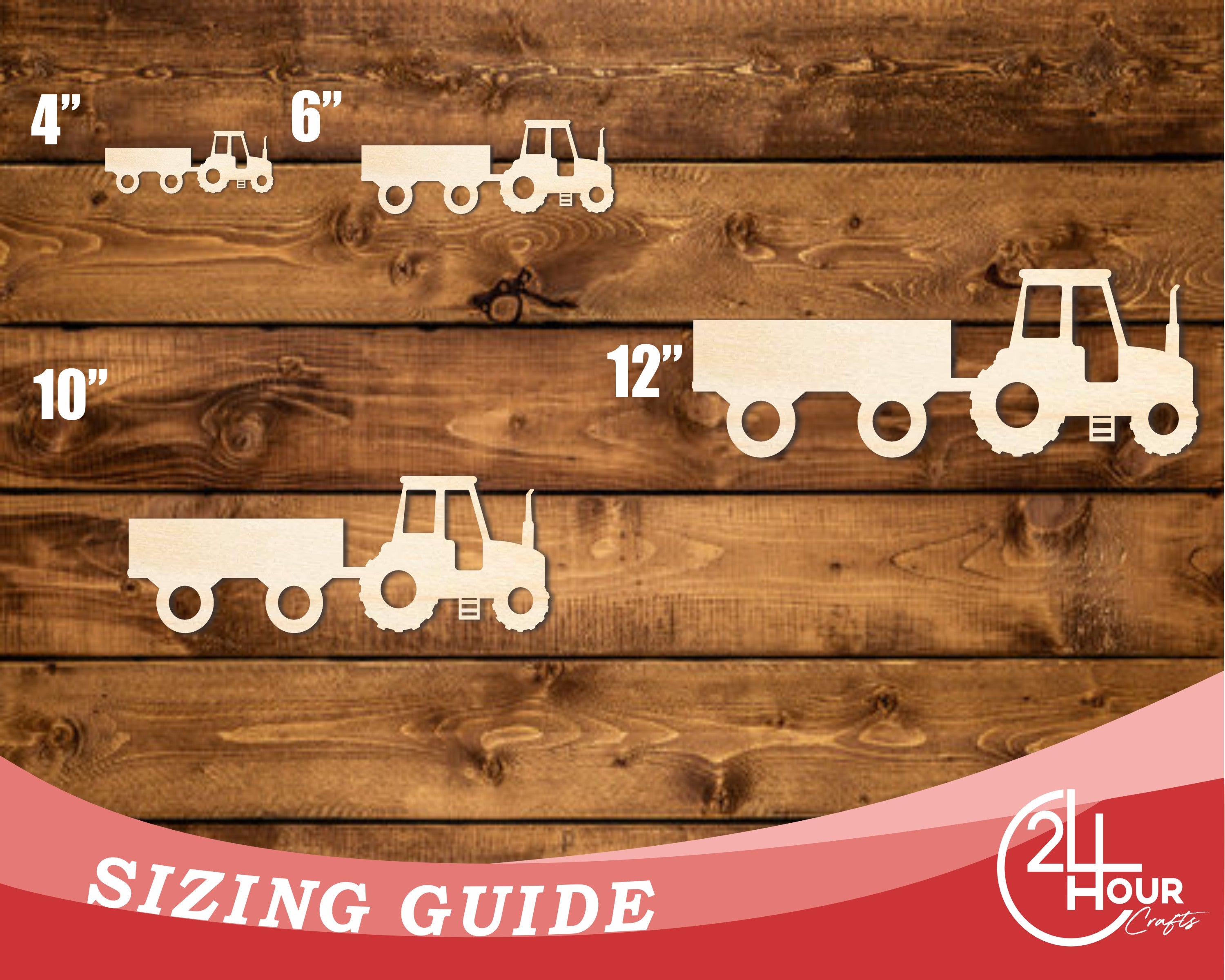 DIY Unfinished Baltic Birch Wood Hay Ride Shape Cutout up to 46 Inches