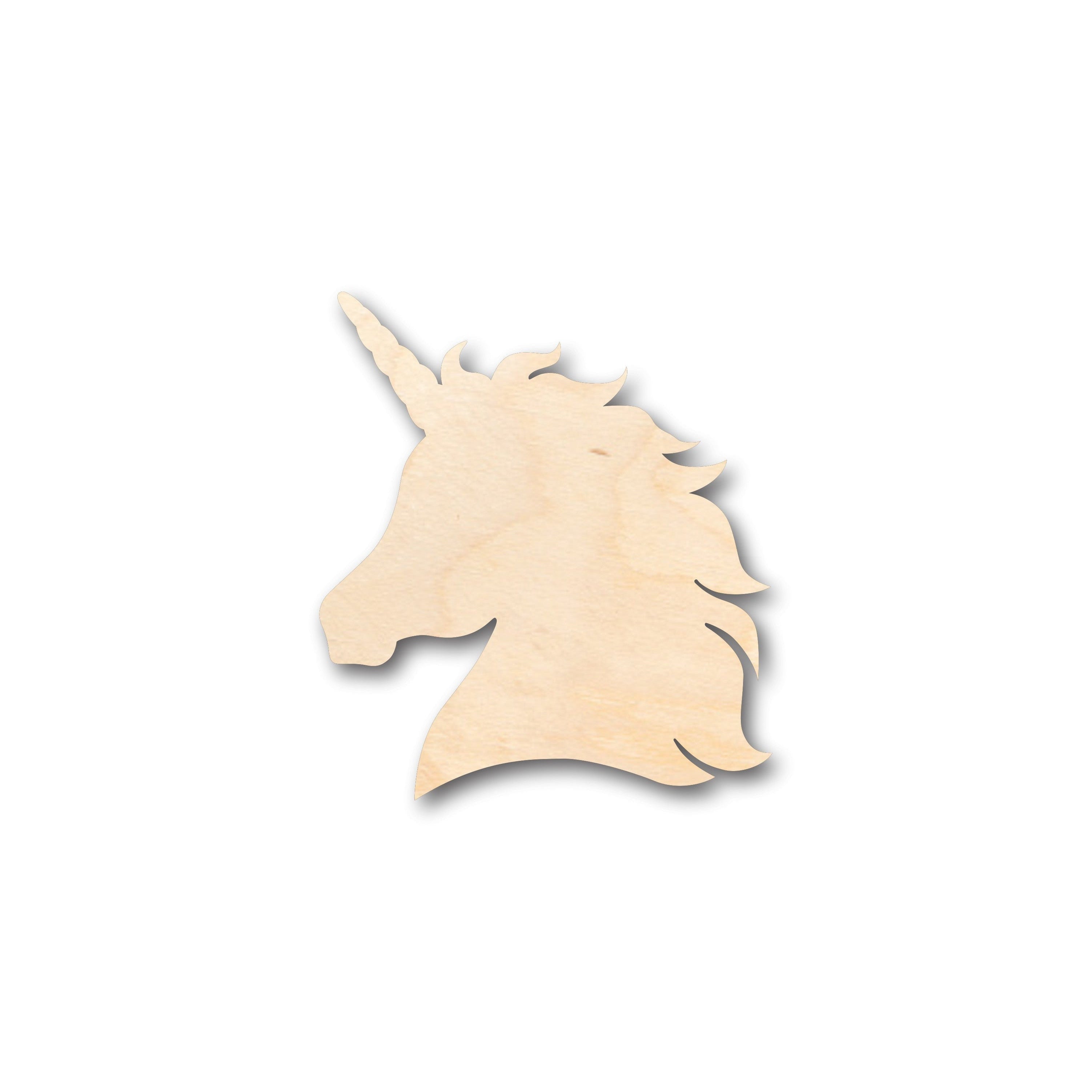 Unfinished Wood Craft - DIY Unicorn Head Shape Available for up to 46 Projects