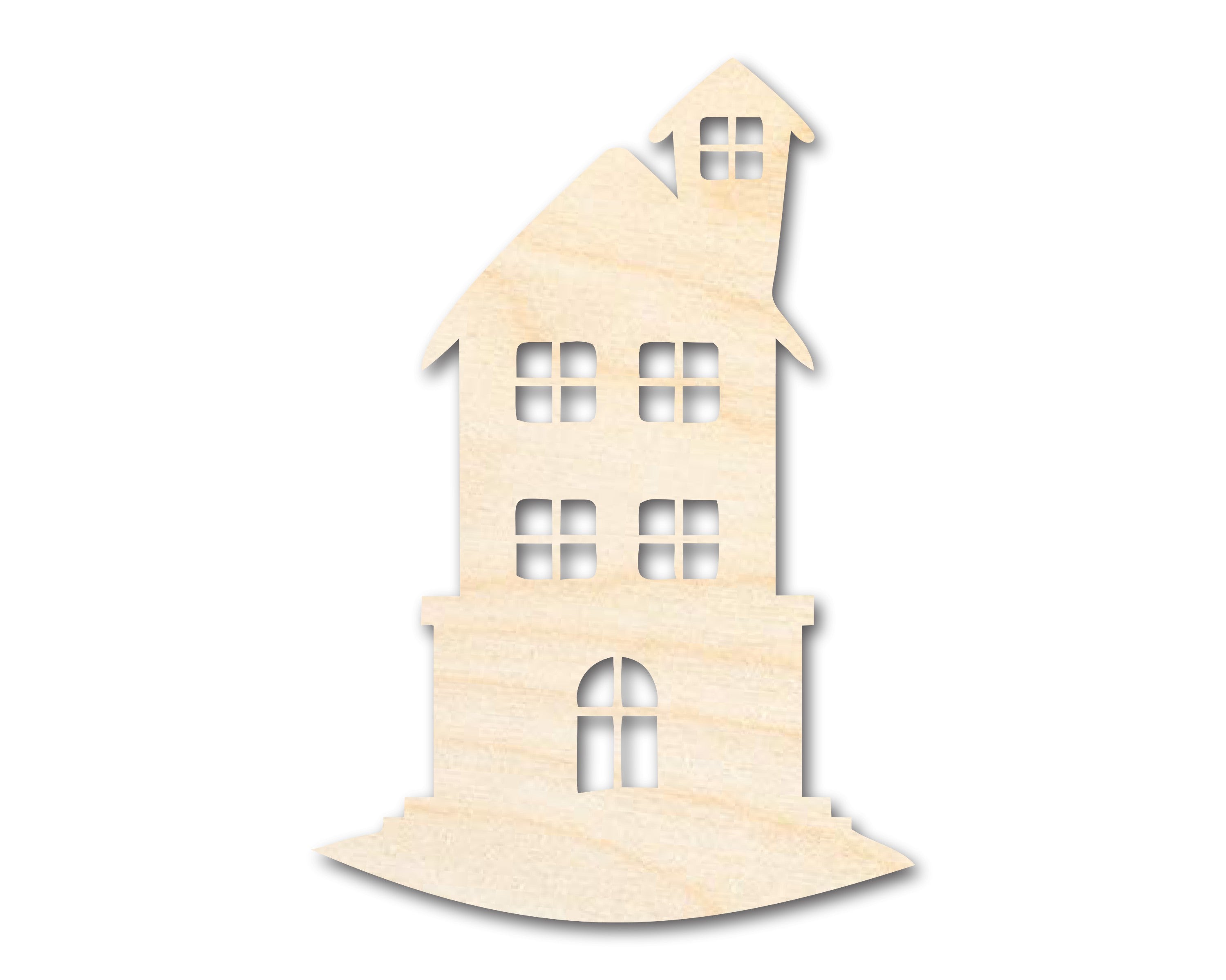 Unfinished Wood Tall House Shape | Craft Cutout | up to 46 DIY