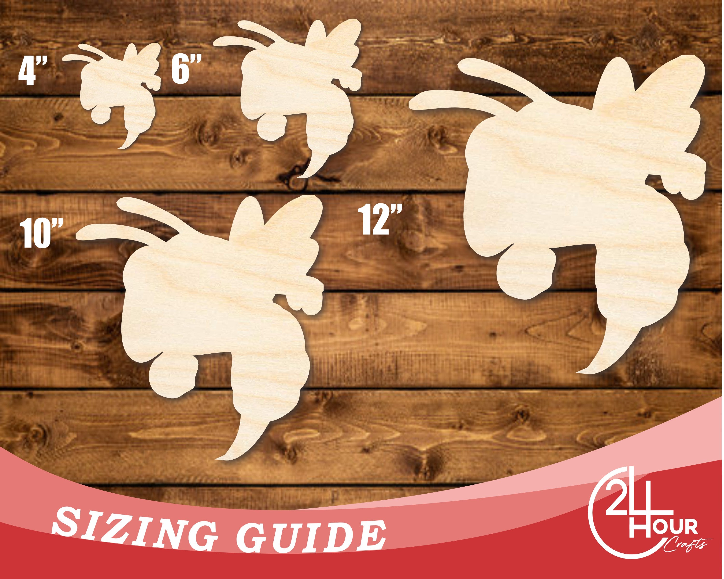 DIY Unfinished Baltic Birch Wood Hornet Mascot Cutout up to 46 Inches
