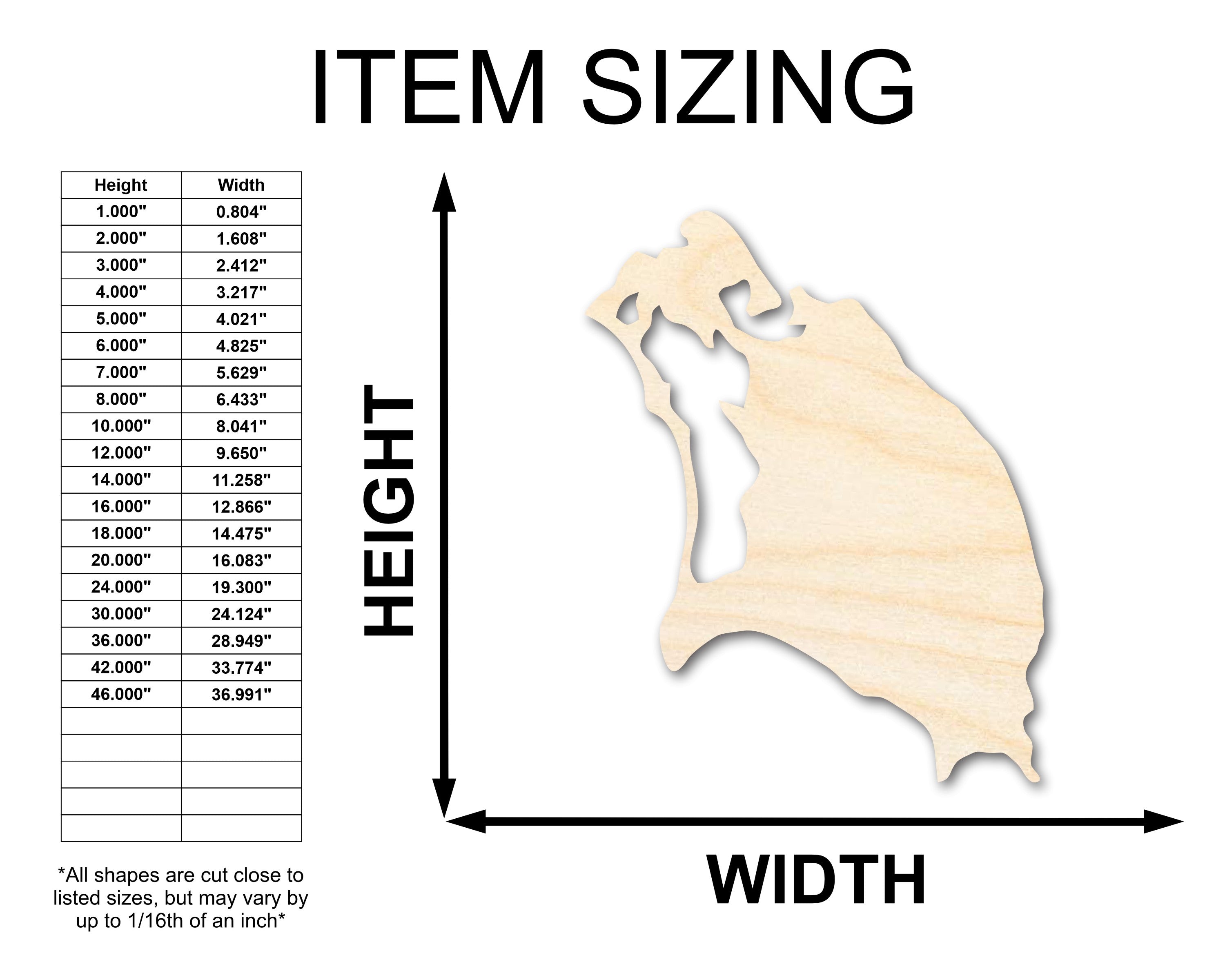 Unfinished Baltic Birch Wood Barbuda Country Shape Caribbean Craft for Up to 46 DIY Projects