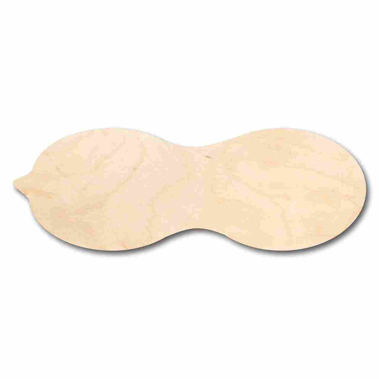 Unfinished Wood Peanut - Shaped Items for Food and Craft Purposes, Suitable for Up to 46 Do - It - Yourself Projects