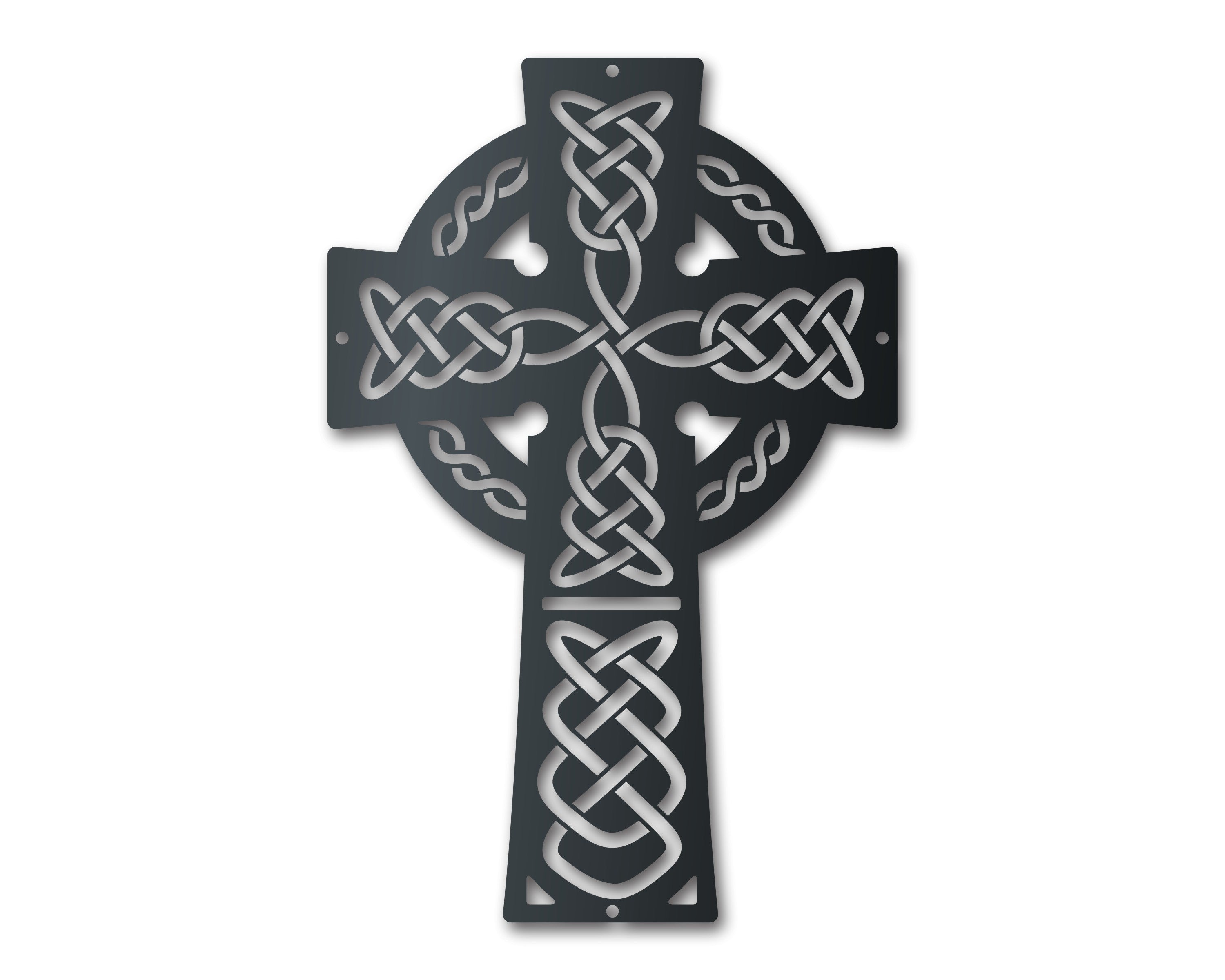 Customizable 16-Gauge Metal Celtic Cross Wall Art with 20+ Color Options, Indoor/Outdoor Use