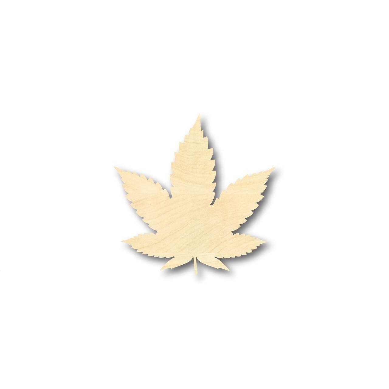 DIY Unfinished Wood Cannabis Leaf Shapes up to 46 for Crafts