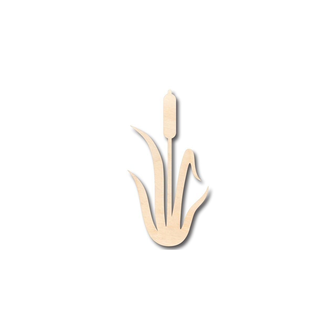 DIY Unfinished Wood Cattail Shape for Plant Crafts up to 46 Inches