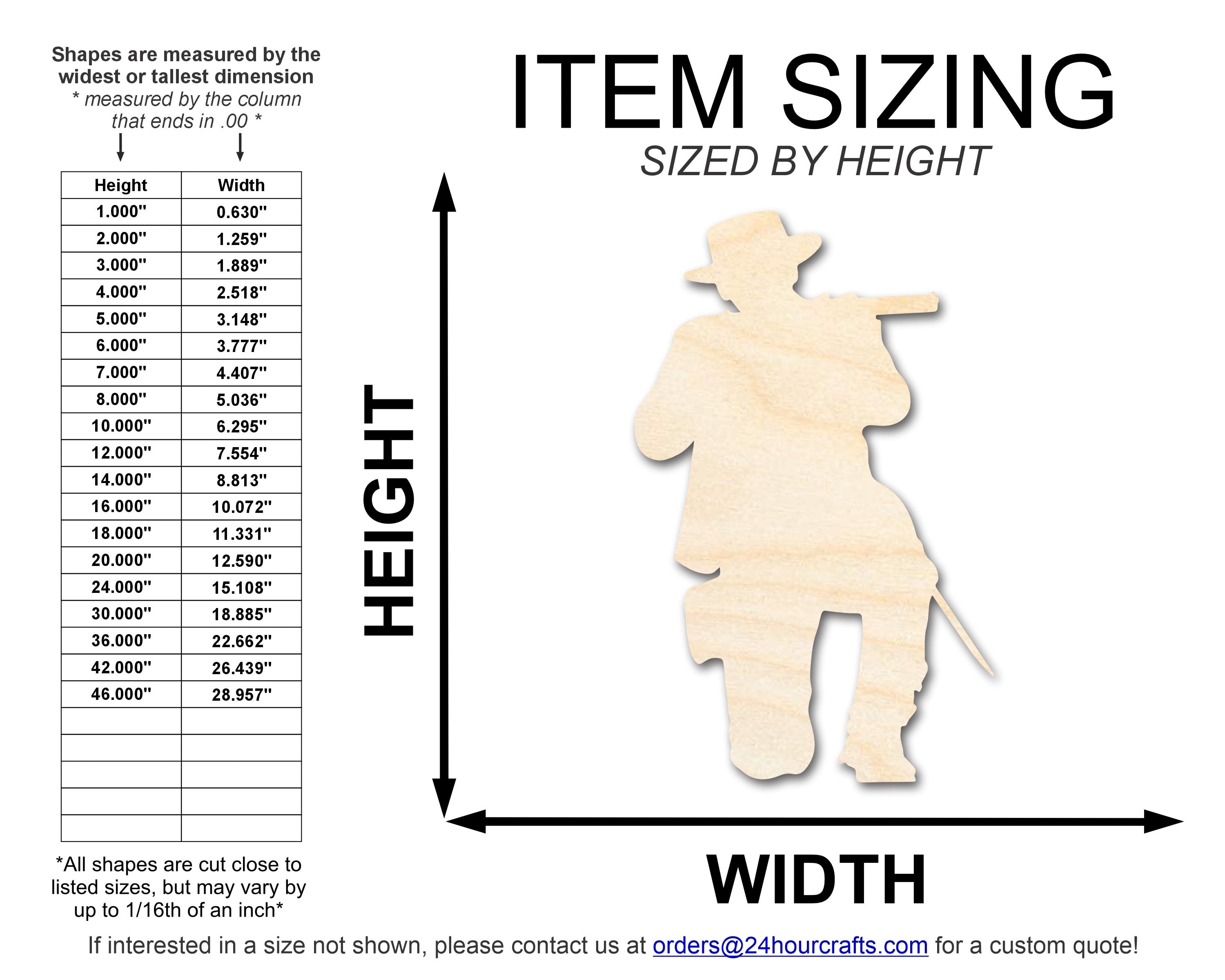 Unfinished DIY Craft Cutout in the Shape of a Shooting Soldier | Up to 46 Pieces for Do - It - Yourself Projects